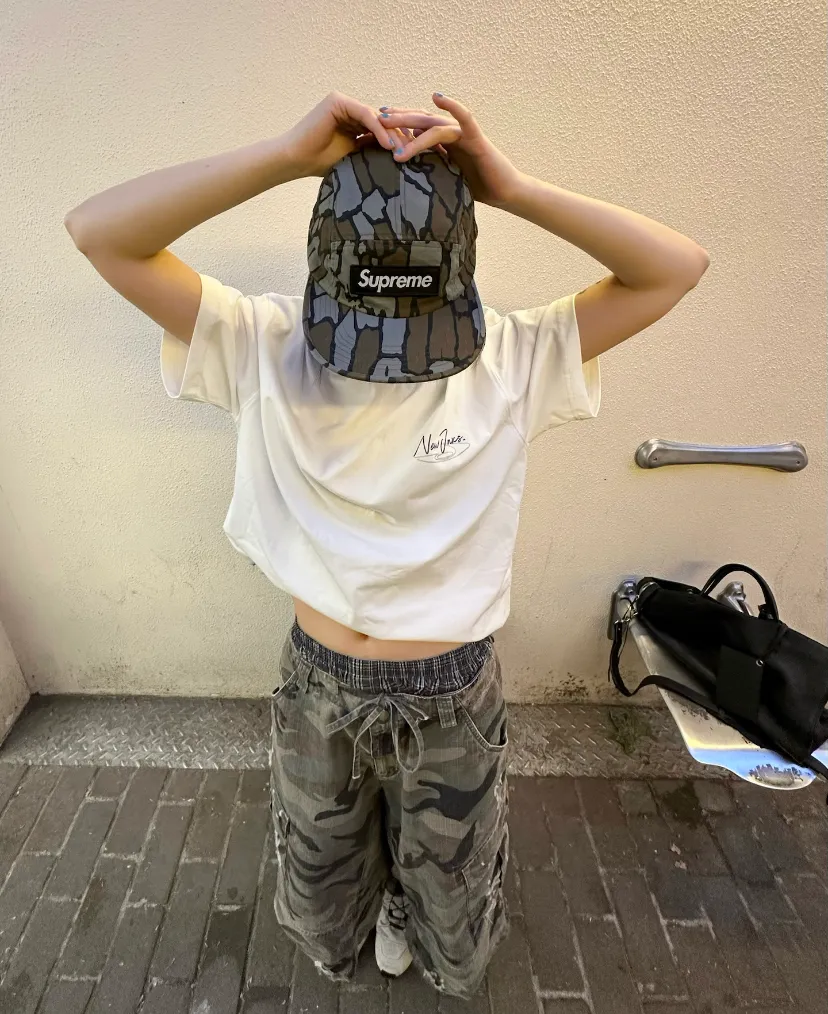 N118💰p136 Sup Military Camp Cap Military style flat brim baseball cap black blue green khaki camouflage color
