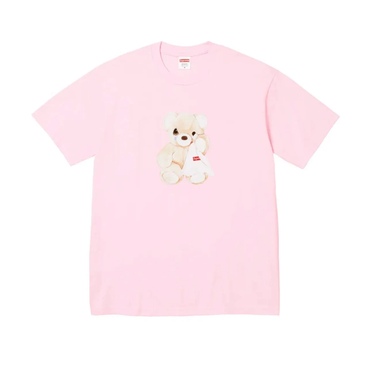 S133 p110💰 Supreme 25SS week18Bear Tee Crying Bear short-sleeved T-shirt, loose fit, made of 260g combed cotton double yarn, all three standards from fabrics to accessories, ZP, imported Matsui company slurry printing will never crack, the whole piece adopts three-needle five-thread technology. The neckline-shoulder seam-sleeve seam is double-lined, looks more three-dimensional and textured) and the original version has the same craftsmanship, classic version Feel free to compare zp. The whole piece adopts three-needle five-thread craftsmanship (neckline-shoulder seam-sleeve seam double thread, which looks more three-dimensional and textured). It has the same craftsmanship as the original original, classic version. Color: black, white, pink, light blue. Size: S M L XL XXL