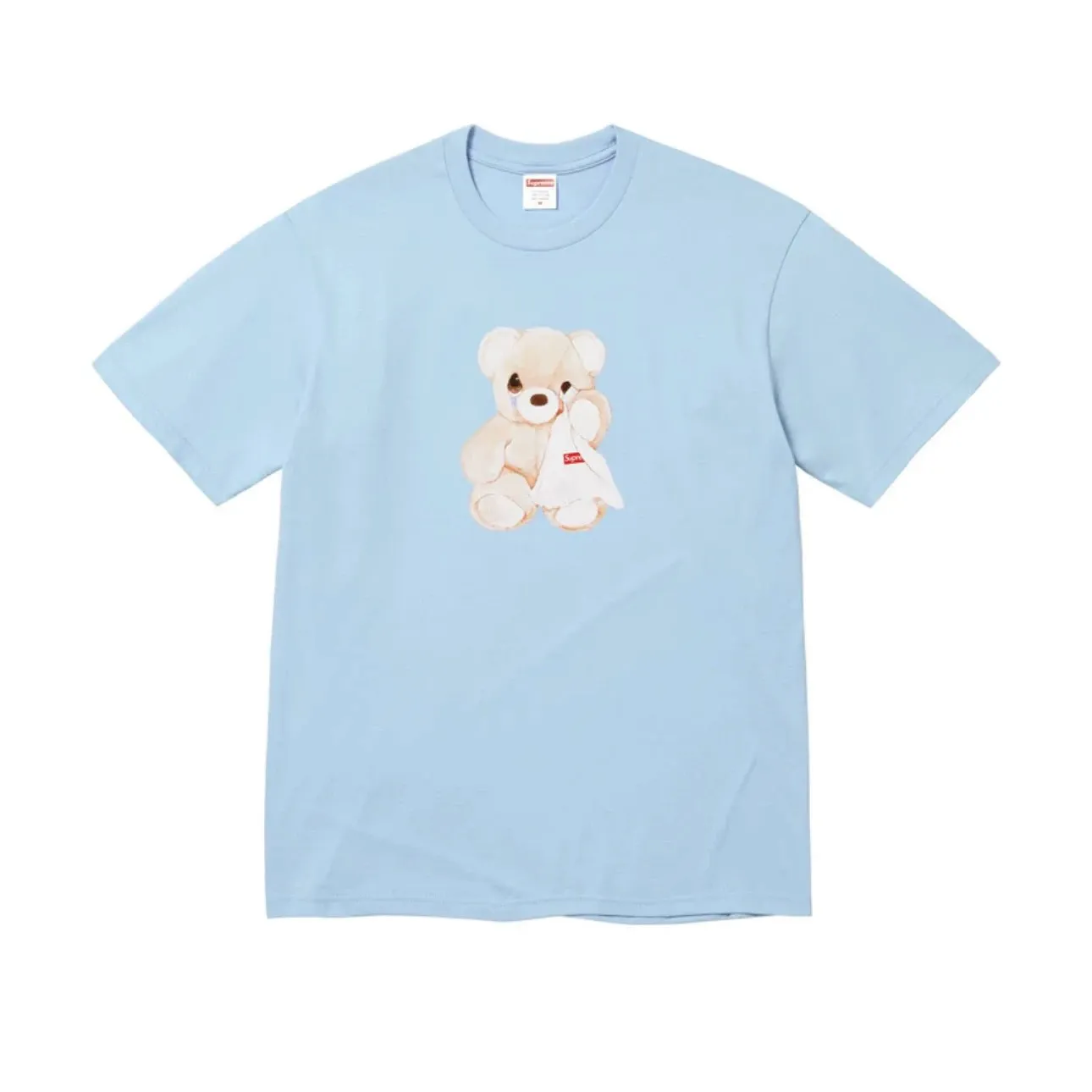 S133 p110💰 Supreme 25SS week18Bear Tee Crying Bear short-sleeved T-shirt, loose fit, made of 260g combed cotton double yarn, all three standards from fabrics to accessories, ZP, imported Matsui company slurry printing will never crack, the whole piece adopts three-needle five-thread technology. The neckline-shoulder seam-sleeve seam is double-lined, looks more three-dimensional and textured) and the original version has the same craftsmanship, classic version Feel free to compare zp. The whole piece adopts three-needle five-thread craftsmanship (neckline-shoulder seam-sleeve seam double thread, which looks more three-dimensional and textured). It has the same craftsmanship as the original original, classic version. Color: black, white, pink, light blue. Size: S M L XL XXL