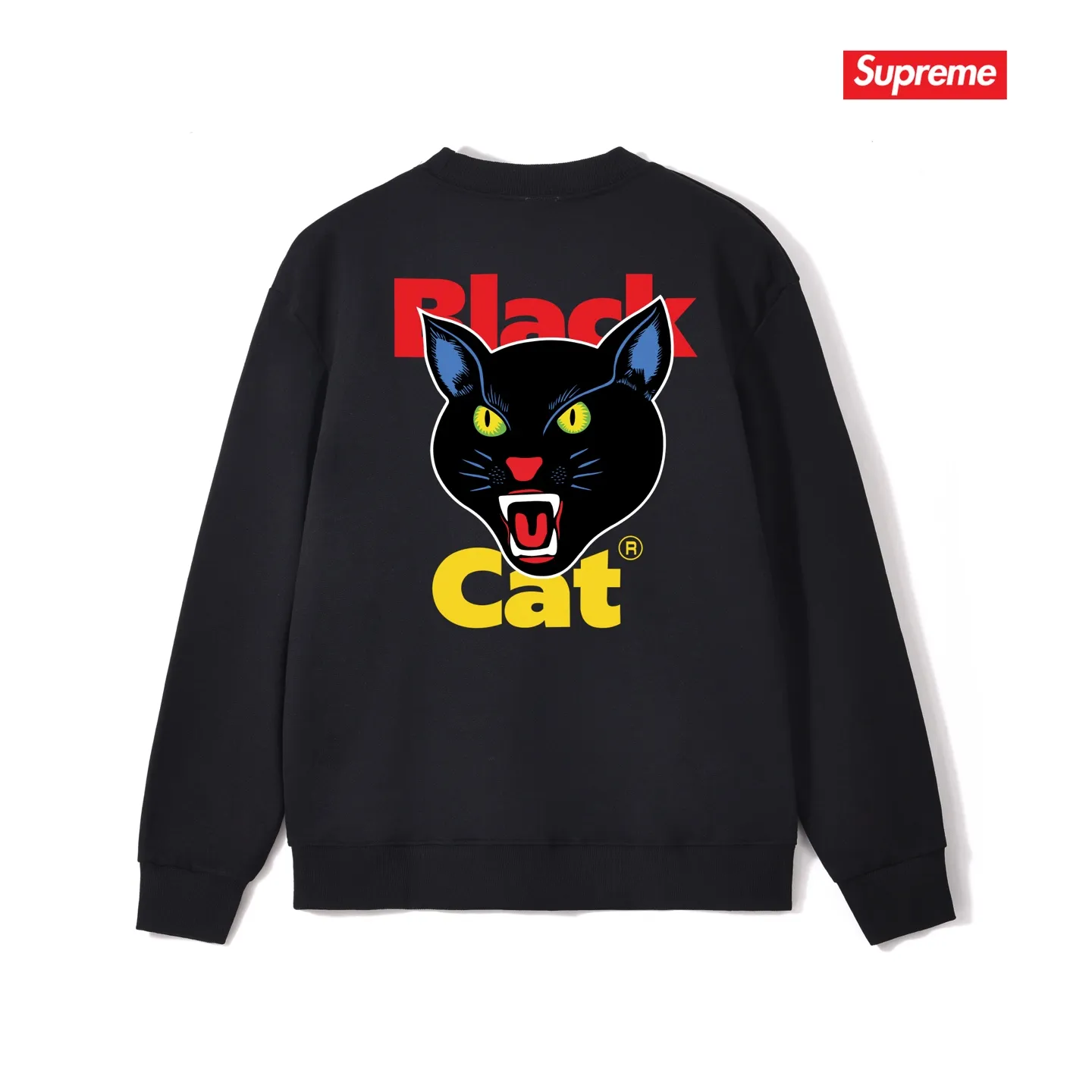 Style No. S1180 #terry p150💰 Plush 160💰 Sup small cat head logo round neck sweatshirt Made of 400 grams of large terry (drop shoulder large version) fabric, soft texture and no pilling Imported environmentally friendly printing glue The pattern is bright and three-dimensional Quality 💥Same style for men and women The upper body is trendy Color: black white gray Size: S M L XL XXL