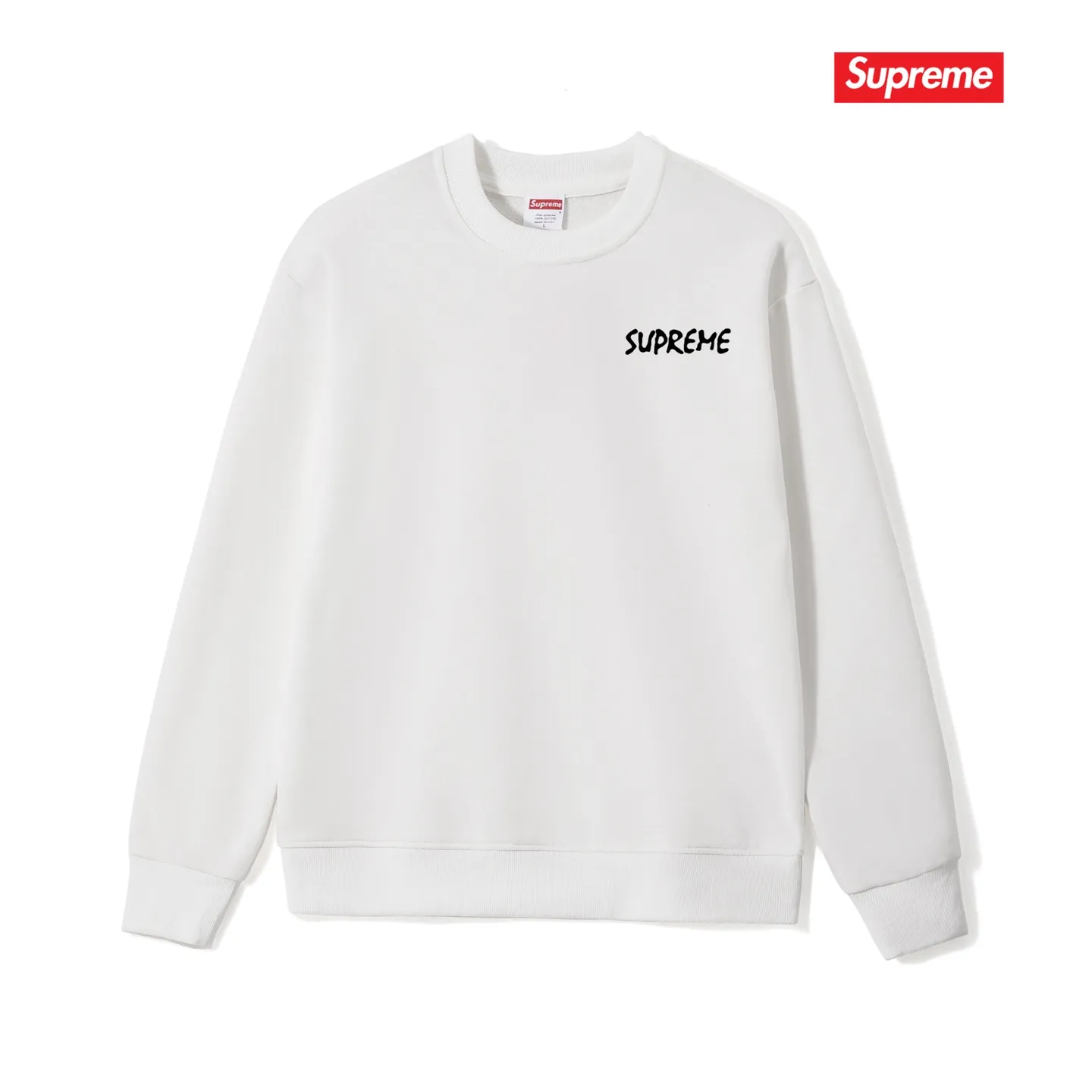 Style No. S1180 #terry p150💰 Plush 160💰 Sup small cat head logo round neck sweatshirt Made of 400 grams of large terry (drop shoulder large version) fabric, soft texture and no pilling Imported environmentally friendly printing glue The pattern is bright and three-dimensional Quality 💥Same style for men and women The upper body is trendy Color: black white gray Size: S M L XL XXL