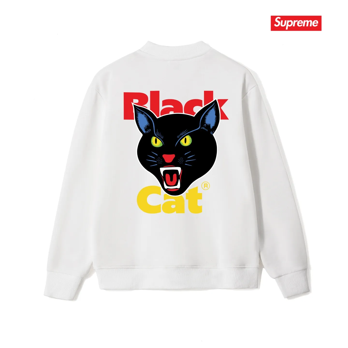 Style No. S1180 #terry p150💰 Plush 160💰 Sup small cat head logo round neck sweatshirt Made of 400 grams of large terry (drop shoulder large version) fabric, soft texture and no pilling Imported environmentally friendly printing glue The pattern is bright and three-dimensional Quality 💥Same style for men and women The upper body is trendy Color: black white gray Size: S M L XL XXL