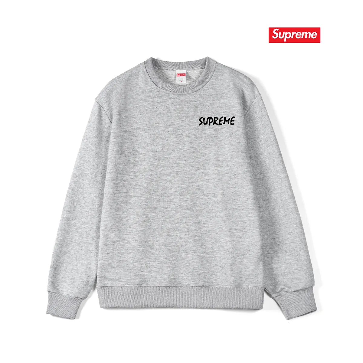 Style No. S1180 #terry p150💰 Plush 160💰 Sup small cat head logo round neck sweatshirt Made of 400 grams of large terry (drop shoulder large version) fabric, soft texture and no pilling Imported environmentally friendly printing glue The pattern is bright and three-dimensional Quality 💥Same style for men and women The upper body is trendy Color: black white gray Size: S M L XL XXL