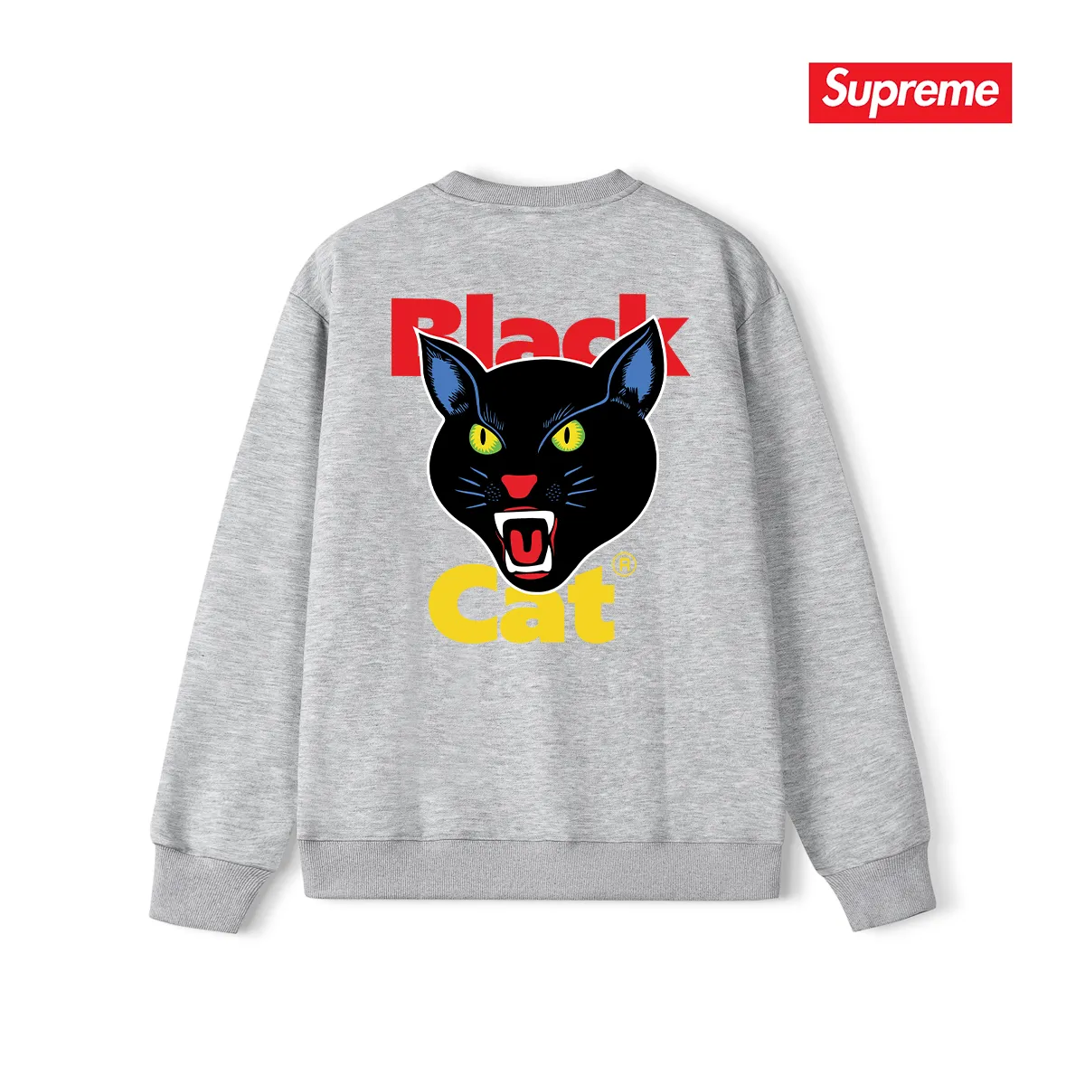 Style No. S1180 #terry p150💰 Plush 160💰 Sup small cat head logo round neck sweatshirt Made of 400 grams of large terry (drop shoulder large version) fabric, soft texture and no pilling Imported environmentally friendly printing glue The pattern is bright and three-dimensional Quality 💥Same style for men and women The upper body is trendy Color: black white gray Size: S M L XL XXL