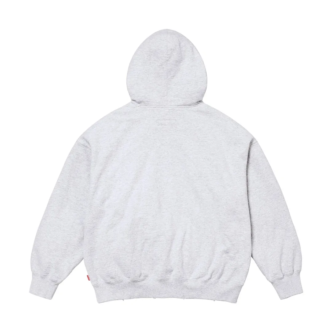 S574💰p520 Top version Supreme 24ss MM6 Margiela joint skull and will-o'-the-wisp zipper hoodie ZP test Custom weaving and dyeing Pure cotton 460G fleece main fabric Garment destruction treatment Printing uses thermoset ink printing, also known as plastic ink, or self-adhesive ink. Its ingredients are: mainly composed of polyvinyl chloride (PVC) and phthalates. PVC and phthalates, color fixing agents, stabilizers, and thickeners are mixed to form thermoset ink. It is not the digital direct printing advertised on the market. The printing texture of thermoset ink is something that cannot be achieved by digital direct printing. Customized ZP co-branding YKK zipper/main label/wash label/tag/packaging bag (equipped with extra-large thickened handbag) There is a probability of passing the inspection version, and the original packaging picture has a high probability of passing Size: S-XL