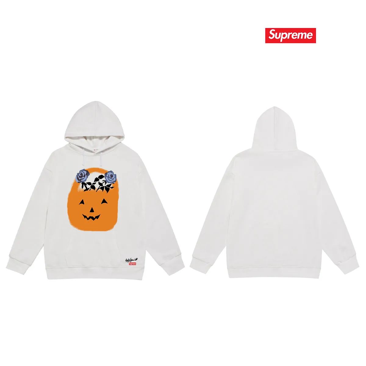 Style No. S2044 #terry P160💰 Velvet P170💰 Supreme FW22 Week 4 x Yohji Yamamoto co-branded hooded sweatshirt Made of 400g large terry 430g silver fox velvet (drop shoulder large version) fabric, soft texture and non-pilling, imported environmentally friendly printing glue, bright and three-dimensional pattern, quality 💥Same style for men and women, the upper body is trendy Color: Black White Gray Size: S M L XL XXL