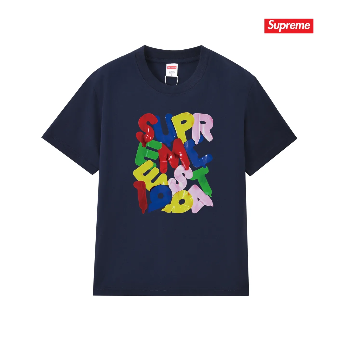 S200 P110💰 Sup high version Week 1 Balloons Tee Balloon style Logo round neck short-sleeved T-shirt Loose fit Made of 260g combed cotton double yarn All three standards are complete from fabrics to accessories ZP Imported Matsui company's slurry printing will never crack The whole piece adopts three-needle five-thread technology The neckline-shoulder seam-sleeve seam is double-lined, looking more three-dimensional and textured) The same process as the authentic original, classic version Feel free to compare zp. The whole piece adopts three-needle five-thread craftsmanship (neckline-shoulder seam-sleeve seam double thread, which looks more three-dimensional and textured). It has the same craftsmanship as the original original, classic version. Color: black, white, light gray, pink, navy. Size: S M L XL XXL