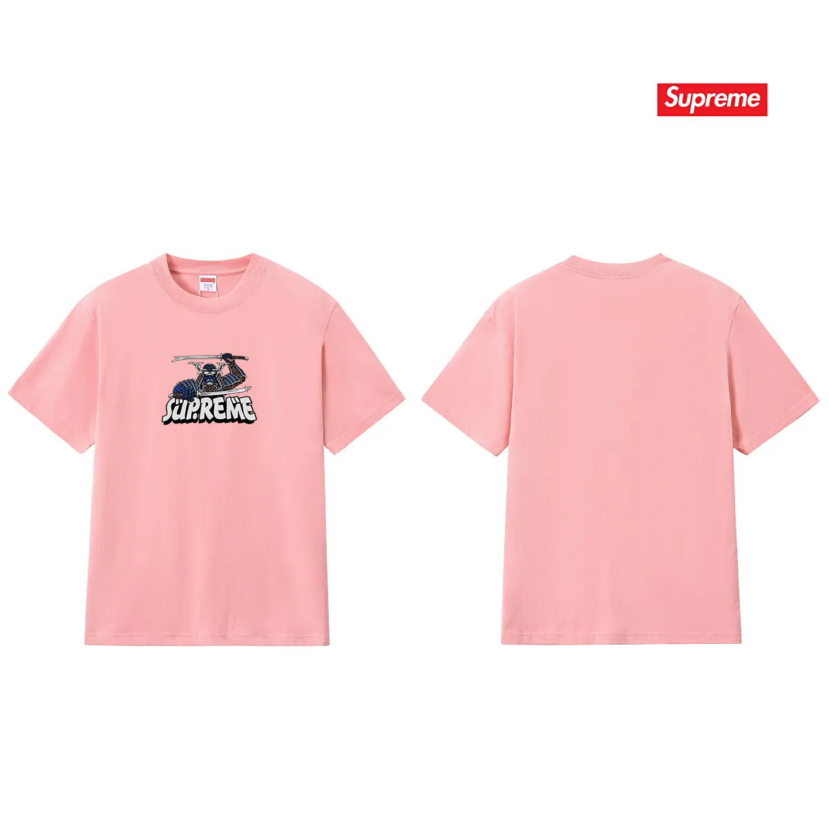 S218 P110💰 High-quality SUP armor Japanese samurai anime font Short-sleeved T pure cotton loose letter male and female couple Loose version Use 260 grams of combed cotton double yarn From fabrics to accessories, all three standards are complete and ZP Imported Matsui company slurry printing will never crack The whole piece adopts three-needle five-thread technology The neckline-shoulder seam-sleeve seam double line, looks more three-dimensional and textured) The same process as the authentic original, classic version Feel free to compare zp. The whole piece adopts three-needle five-thread craftsmanship (neckline-shoulder seam-sleeve seam double thread, which looks more three-dimensional and textured). It has the same craftsmanship as the original original, classic version. Color: black, white, light gray, pink, navy. Size: S M L XL XXL