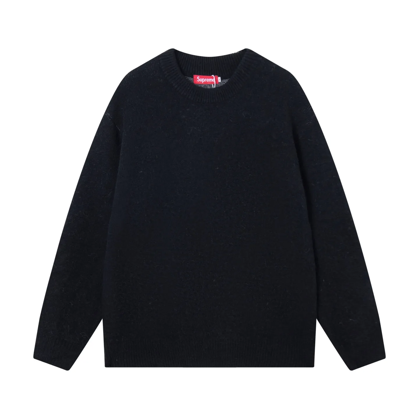 P280 Sup FUCK Letter Cross Round Neck Knitted Wool Sweater Color: Purple Black Size: S M L XL XXL