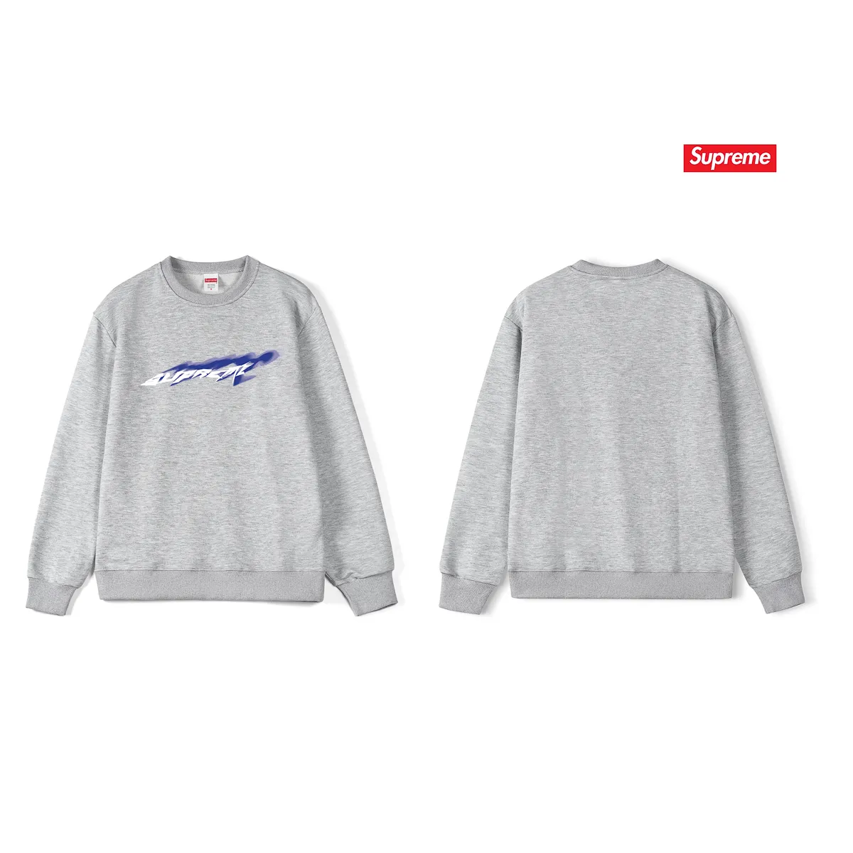 Style No. S1017 #terry p150💰 Velvet 160💰 Supreme Week 1 Wind Tee Wind Shadow Logo Sports Round Neck Sweater Made of 400g large terry (drop shoulder large version) fabric, soft and non-pilling texture, imported environmentally friendly printing glue, bright and three-dimensional pattern, quality 💥unisex style, trendy upper body, color: black, white, gray, size: S M L XL XXL