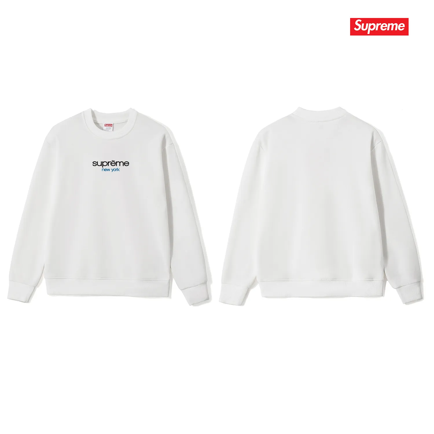 Style No. S1161 #terry p150💰 Velvet 160💰 SUP 74SS Classic Logo Tee classic logo round neck sweatshirt Made of 400 grams of large terry (drop shoulder large version) fabric, soft and non-pilling texture, imported environmentally friendly printing glue, bright and three-dimensional pattern, quality 💥Male and female, the upper body is fashionable Color: black white gray Size: S M L XL XXL