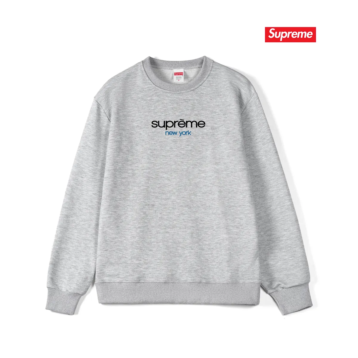 Style No. S1161 #terry p150💰 Velvet 160💰 SUP 74SS Classic Logo Tee classic logo round neck sweatshirt Made of 400 grams of large terry (drop shoulder large version) fabric, soft and non-pilling texture, imported environmentally friendly printing glue, bright and three-dimensional pattern, quality 💥Male and female, the upper body is fashionable Color: black white gray Size: S M L XL XXL