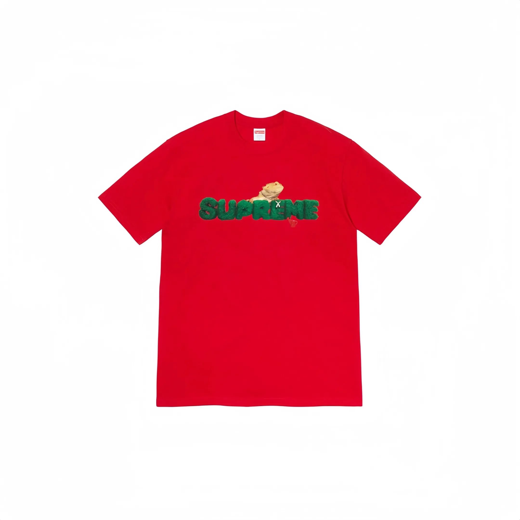 #S41 P110💰 Supreme Week 18 Lizard Tee Lizard pattern Logo round neck short-sleeved T-shirt for men and women is made of 260 grams of combed cotton double yarn. From fabrics to accessories, all three standards are complete and ZP is imported. Matsui company’s slurry printing will never crack. The whole piece is made of three-needle five-thread technology. The neckline-shoulder seam-sleeve seam is double-lined, which looks more three-dimensional and textured.) The same process as the original version, classic version Feel free to compare zp. The whole piece adopts three-needle and five-thread craftsmanship. The neckline-shoulder seam-sleeve seam is double-threaded, which looks more three-dimensional and textured.) It has the same craftsmanship as the authentic original, classic version. Color: navy blue, red, gray, black and white. Size: S M L XL XXL