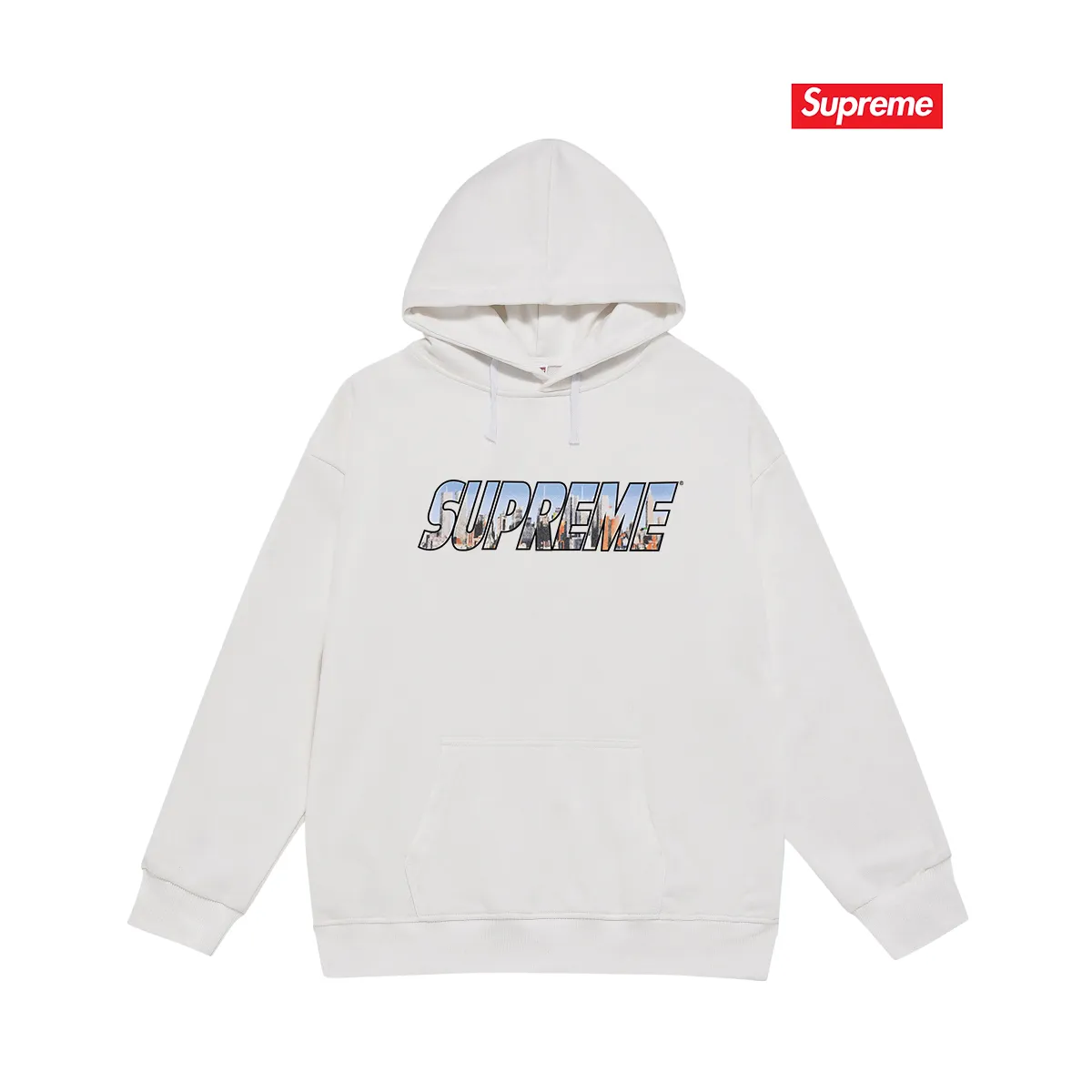 Style No. S2065 #terry P160💰 Velvet P170💰 Supreme FW23 Autumn and Winter Series WEEK1 GOTHAM TEE Gotham City Letters Logo Hooded Sweatshirt Made of 400g large terry 430g silver fox velvet (drop shoulder large version) fabric, soft texture and no pilling, imported environmentally friendly printing glue, bright and three-dimensional patterns, high quality 💥same style for men and women, the upper body is trendy Color: Black White Gray Size: S M L XL XXL