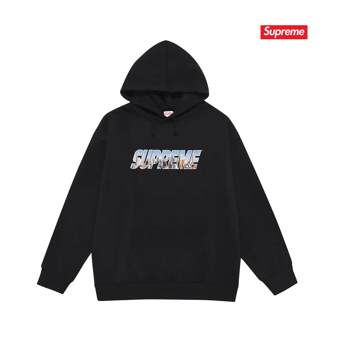 Style No. S2065 #terry P160💰 Velvet P170💰 Supreme FW23 Autumn and Winter Series WEEK1 GOTHAM TEE Gotham City Letters Logo Hooded Sweatshirt Made of 400g large terry 430g silver fox velvet (drop shoulder large version) fabric, soft texture and no pilling, imported environmentally friendly printing glue, bright and three-dimensional patterns, high quality 💥same style for men and women, the upper body is trendy Color: Black White Gray Size: S M L XL XXL