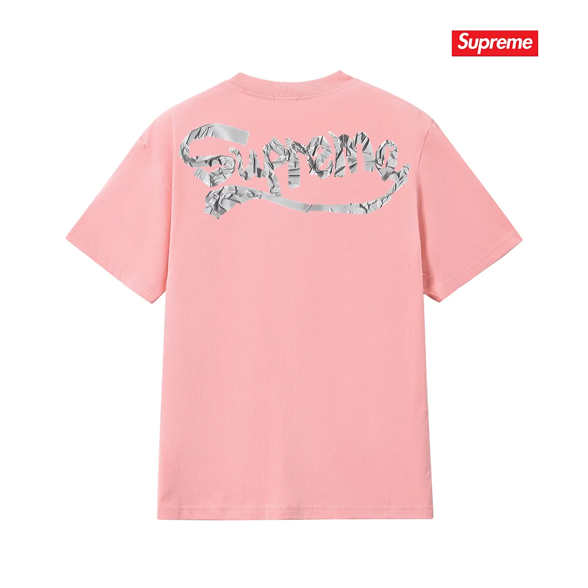 S216 P110💰 New Sup 80SS Tape Tee pure cotton loose round neck T-shirt with logo printed on the back. Same style for men and women. Loose fit. Made of 260g combed cotton double yarn. All three standards are complete from fabrics to accessories. ZP. Imported Matsui Company slurry printing will never crack. The whole piece adopts three-needle five-thread technology. The neckline-shoulder seam-sleeve seam is double-lined, which looks more three-dimensional and textured. The same process as the original version, classic version. Feel free to compare zp. The whole piece adopts three-needle five-thread craftsmanship (neckline-shoulder seam-sleeve seam double thread, which looks more three-dimensional and textured). It has the same craftsmanship as the original original, classic version. Color: black, white, light gray, pink, navy. Size: S M L XL XXL