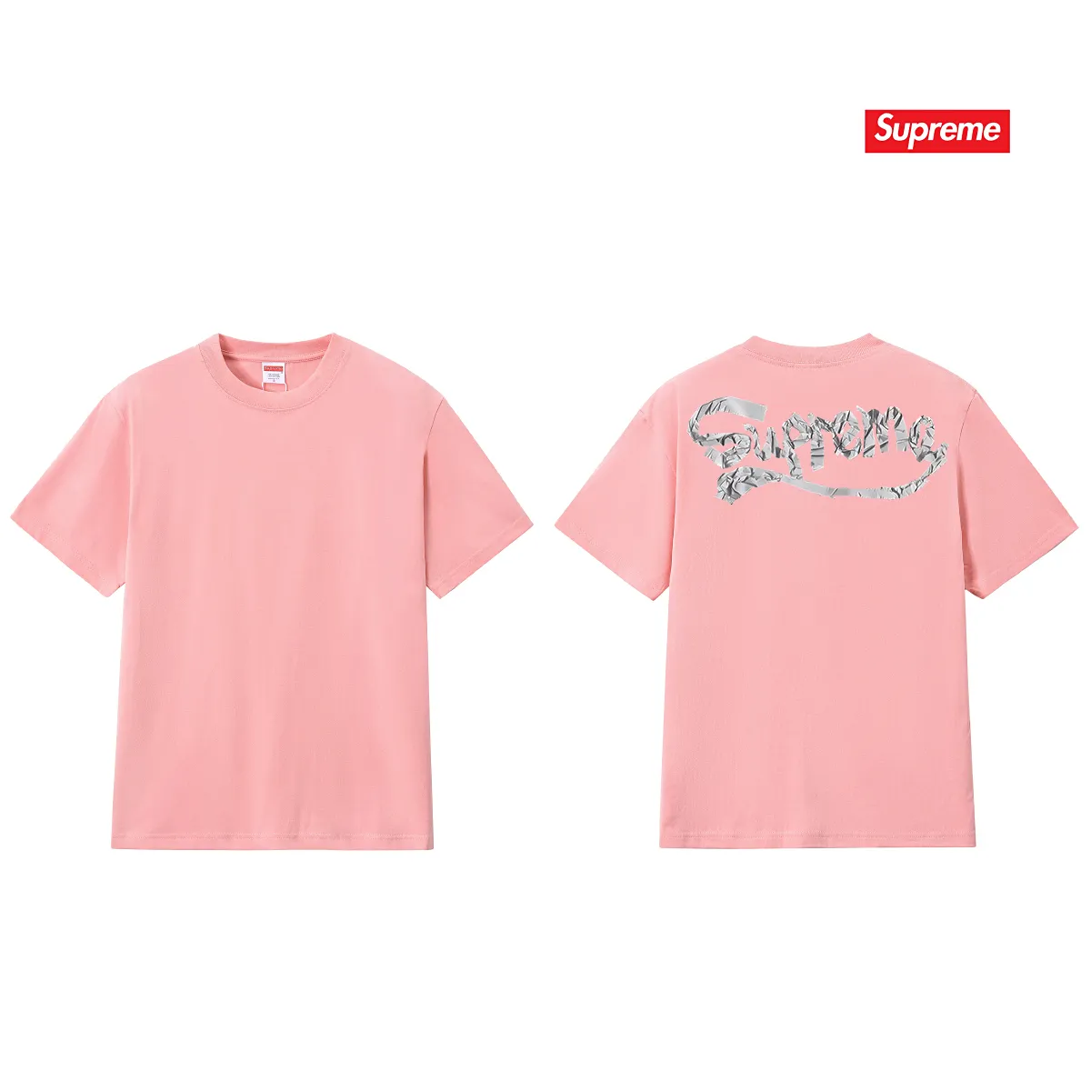 S216 P110💰 New Sup 80SS Tape Tee pure cotton loose round neck T-shirt with logo printed on the back. Same style for men and women. Loose fit. Made of 260g combed cotton double yarn. All three standards are complete from fabrics to accessories. ZP. Imported Matsui Company slurry printing will never crack. The whole piece adopts three-needle five-thread technology. The neckline-shoulder seam-sleeve seam is double-lined, which looks more three-dimensional and textured. The same process as the original version, classic version. Feel free to compare zp. The whole piece adopts three-needle five-thread craftsmanship (neckline-shoulder seam-sleeve seam double thread, which looks more three-dimensional and textured). It has the same craftsmanship as the original original, classic version. Color: black, white, light gray, pink, navy. Size: S M L XL XXL