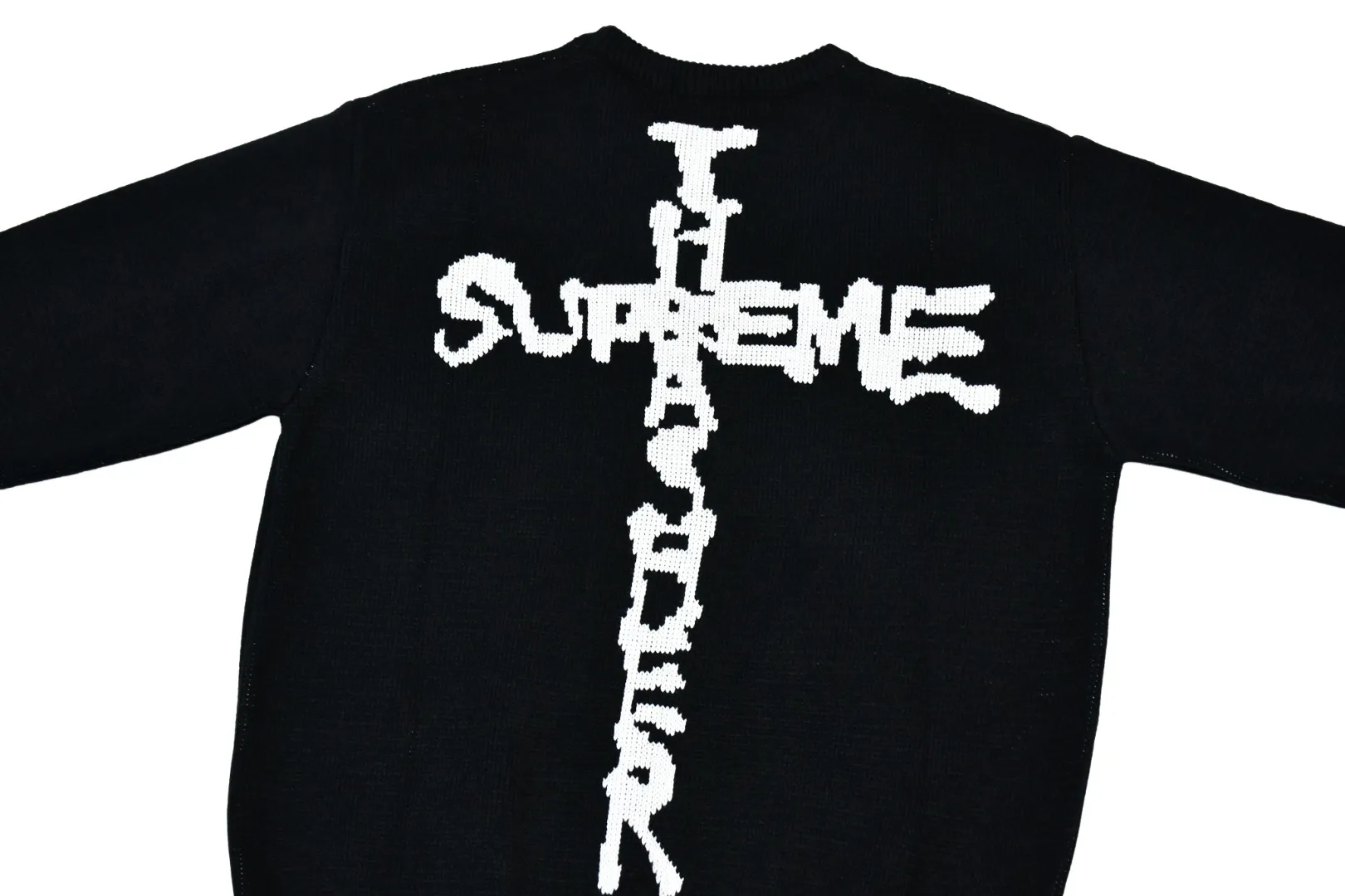 S566💰p320 Top version SUPREME®/THRASHER® CREWNECK FW24 flame co-branded letter logo sweater OS version same style for men and women Customized YB texture wash mark Wool: 1/13 wool Weaving method: sesame dot jacquard Number of needles: multi-gauge Machine: German STOLL computerized flat knitting machine Size: S~XL Color: black gray orange