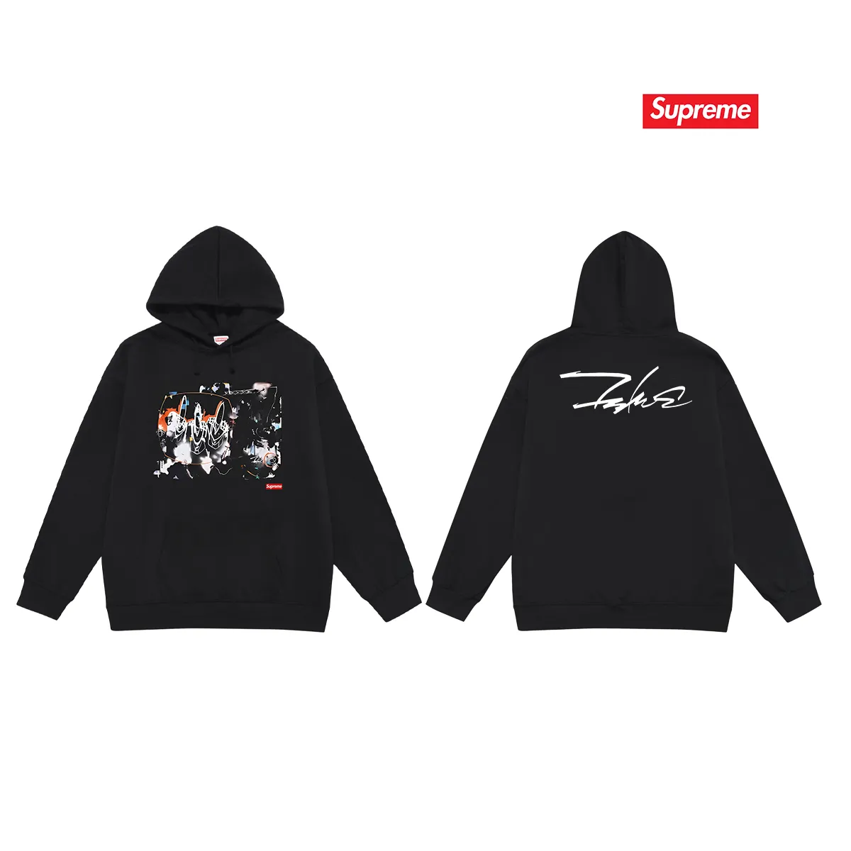 Style No. S2116 #terry P160💰 Velvet P170💰 Supreme SS22 Week15 Supreme/Futura2000 Tee New York graffiti master art hooded sweatshirt Made of 400g large terry 430g silver fox velvet (drop shoulder large version) fabric, soft texture and no pilling Imported environmentally friendly printing glue The pattern is bright and three-dimensional Quality 💥Same style for men and women The upper body is trendy Color: black White Gray Size: S M L XL XXL