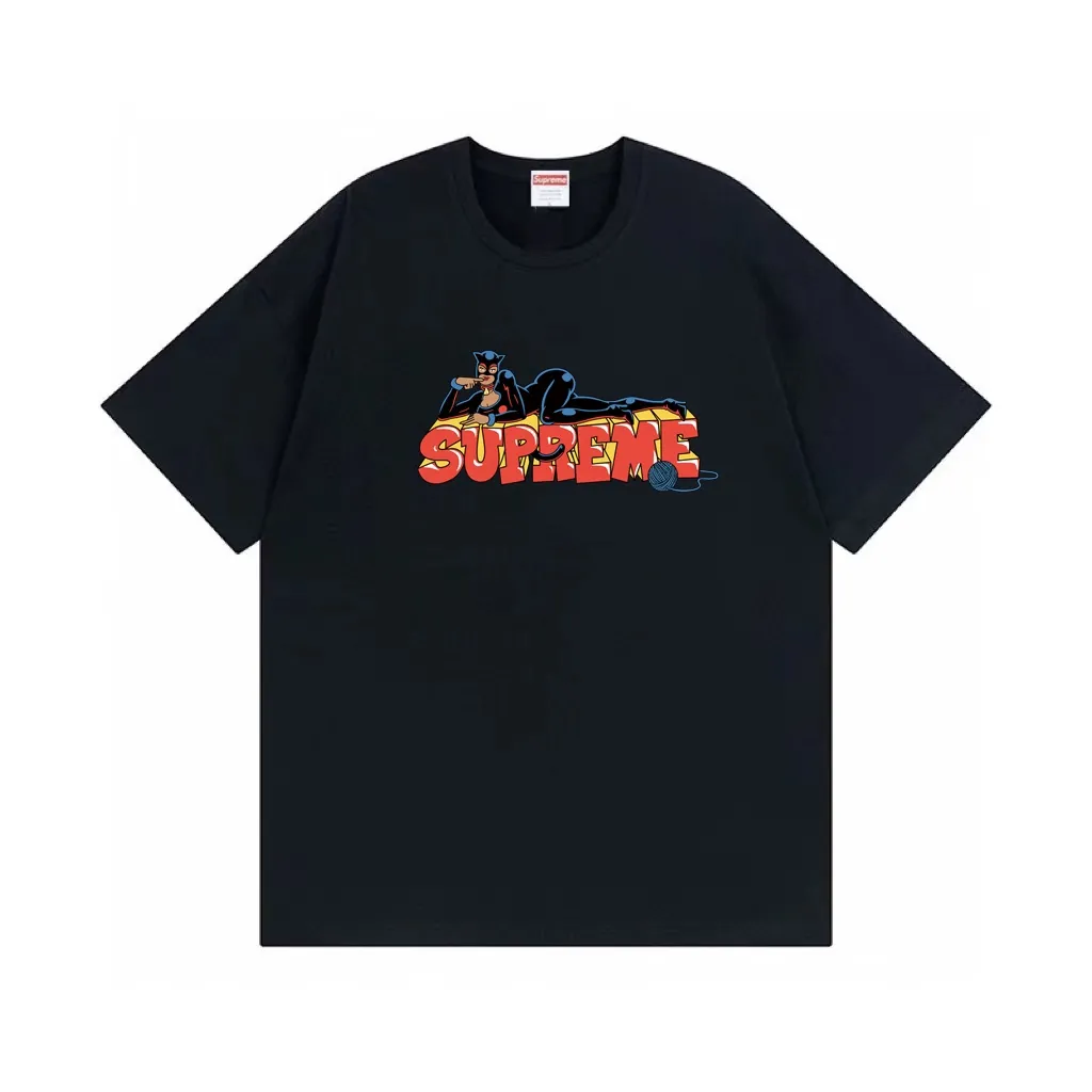 #S101 p110💰 Supreme FW22 Week1Catwoman Tee letter pattern printing, loose fit, using 260 grams of combed cotton double yarn, all three standards from fabrics to accessories, ZP, imported Matsui company slurry printing will not crack, the whole piece is made of three-needle five-thread technology (neckline-shoulder seam-sleeve seam double line, looks more three-dimensional and textured) consistent with the original version, classic version Feel free to compare zp The whole piece adopts three-needle five-thread craftsmanship (neckline-shoulder seam-sleeve seam double thread, which looks more three-dimensional and textured) and the same craftsmanship as the original original, classic version Color: White Black Gray Brown Dark Green Red Size: S M L XL XXL