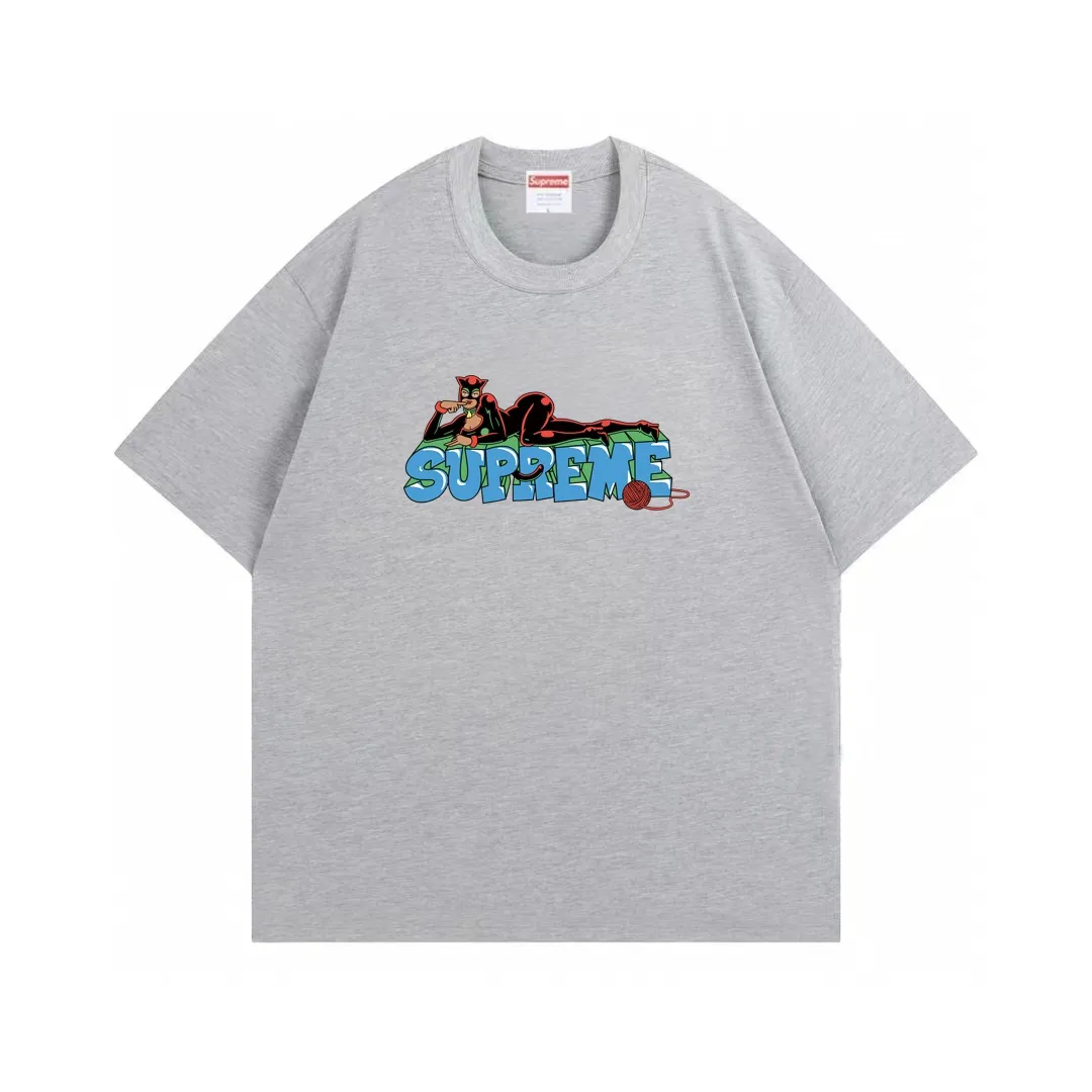 #S101 p110💰 Supreme FW22 Week1Catwoman Tee letter pattern printing, loose fit, using 260 grams of combed cotton double yarn, all three standards from fabrics to accessories, ZP, imported Matsui company slurry printing will not crack, the whole piece is made of three-needle five-thread technology (neckline-shoulder seam-sleeve seam double line, looks more three-dimensional and textured) consistent with the original version, classic version Feel free to compare zp The whole piece adopts three-needle five-thread craftsmanship (neckline-shoulder seam-sleeve seam double thread, which looks more three-dimensional and textured) and the same craftsmanship as the original original, classic version Color: White Black Gray Brown Dark Green Red Size: S M L XL XXL