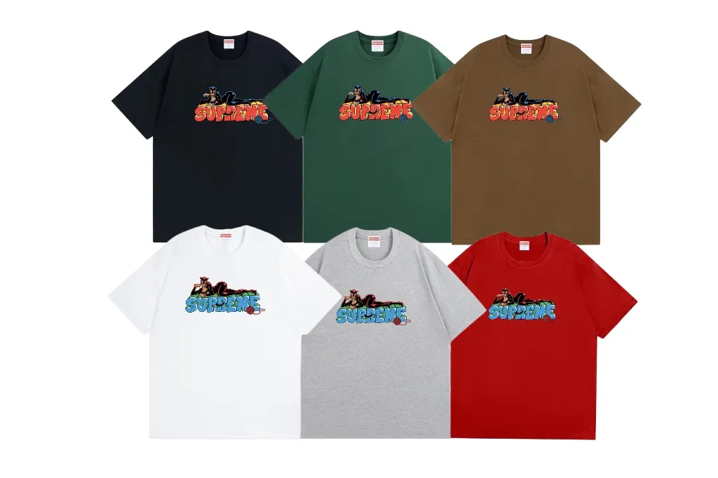 #S101 p110💰 Supreme FW22 Week1Catwoman Tee letter pattern printing, loose fit, using 260 grams of combed cotton double yarn, all three standards from fabrics to accessories, ZP, imported Matsui company slurry printing will not crack, the whole piece is made of three-needle five-thread technology (neckline-shoulder seam-sleeve seam double line, looks more three-dimensional and textured) consistent with the original version, classic version Feel free to compare zp The whole piece adopts three-needle five-thread craftsmanship (neckline-shoulder seam-sleeve seam double thread, which looks more three-dimensional and textured) and the same craftsmanship as the original original, classic version Color: White Black Gray Brown Dark Green Red Size: S M L XL XXL