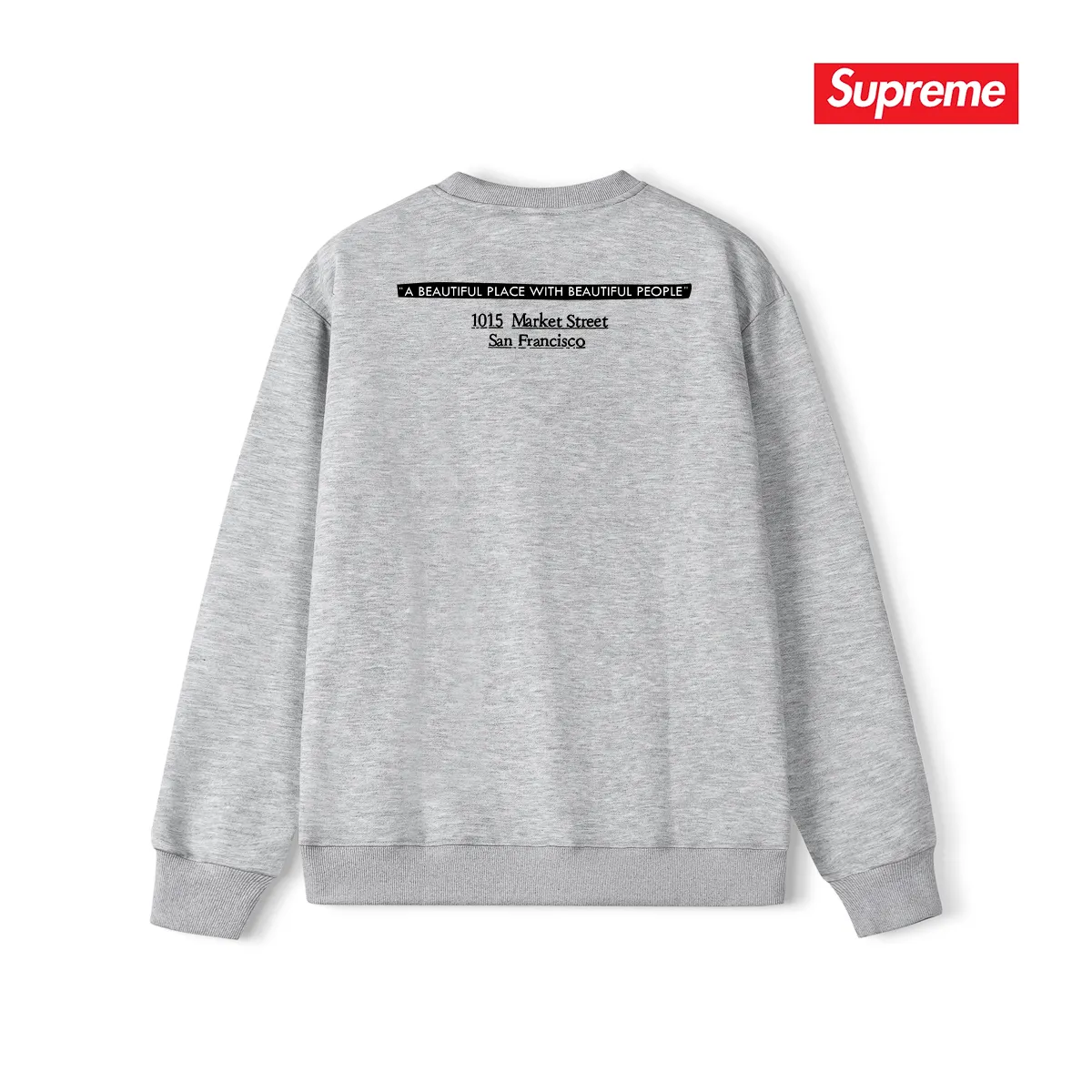 Style No. S1221 #terry p150💰 Velvet 160💰 Sup 68FW SF BOX LOGO TEE San Francisco co-branded classic print round neck sweatshirt Made of 400 grams of large terry (drop shoulder large version) fabric, soft texture and no pilling Imported environmentally friendly printing glue The pattern is bright and three-dimensional Quality 💥 Same style for men and women The upper body is fashionable Color: black white gray Size: S M L XL XXL