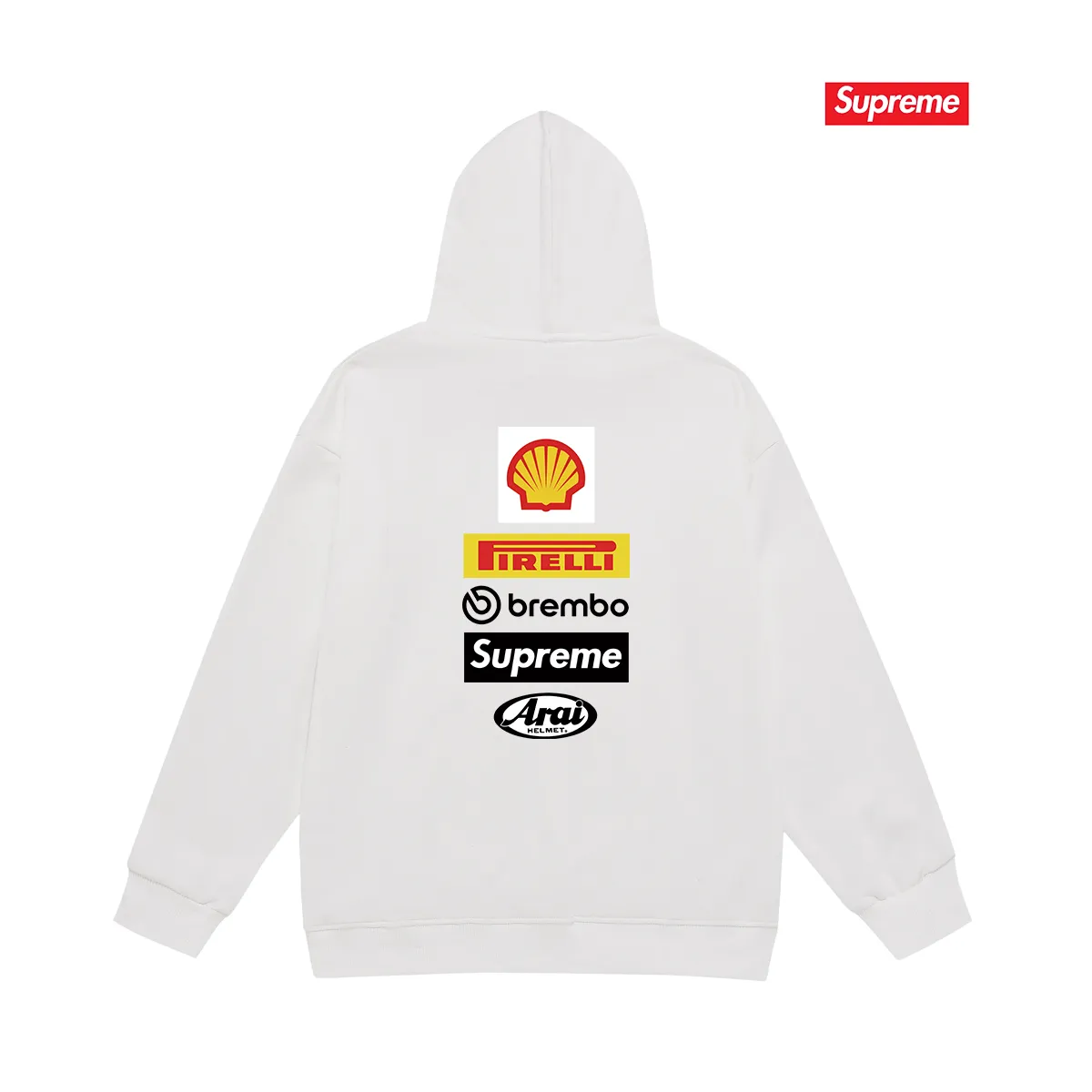 Style number S2082 #terry P160💰 Velvet P170💰 Supreme x DUCATI joint model SS24 WEEK16 LOGO TEE Logo printing on the back Hooded sweatshirt Made of 400g large terry 430g silver fox velvet (off-shoulder large version) fabric Soft texture without pilling Imported environmentally friendly printing glue Bright three-dimensional pattern Quality 💥Same style for men and women The upper body is fashionable Color: black white gray Size: S M L XL XXL
