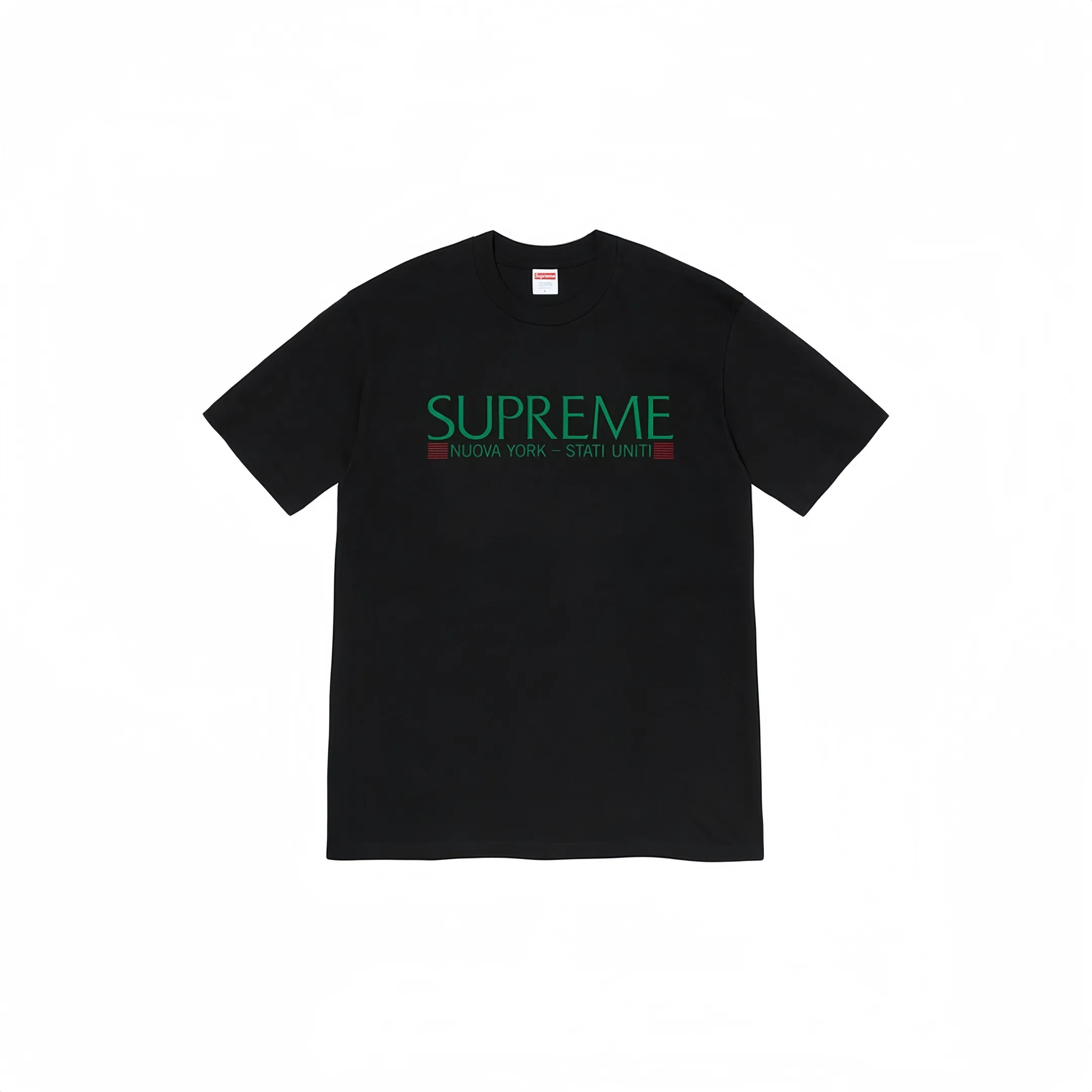 #S07 P110💰 Supreme Week 1 Nuova York Tee letter printed logo round neck short-sleeved T-shirt for men and women is made of 260 grams of combed cotton double yarn. From fabrics to accessories, all three standards are complete and follow ZP. Imported Matsui company's slurry printing will never crack. The whole piece is made of three-needle five-thread technology. The neckline-shoulder seam-sleeve seam is double-lined, which looks more three-dimensional and textured.) It is the same process as the authentic original version, and has a classic version. Feel free to compare zp. The whole piece adopts three-needle five-thread craftsmanship (neckline-shoulder seam-sleeve seam double thread, which looks more three-dimensional and textured). It has the same craftsmanship as the original original, classic version. Color: Apricot Black Tibetan Orange Pink White Size: S M L XL XXL