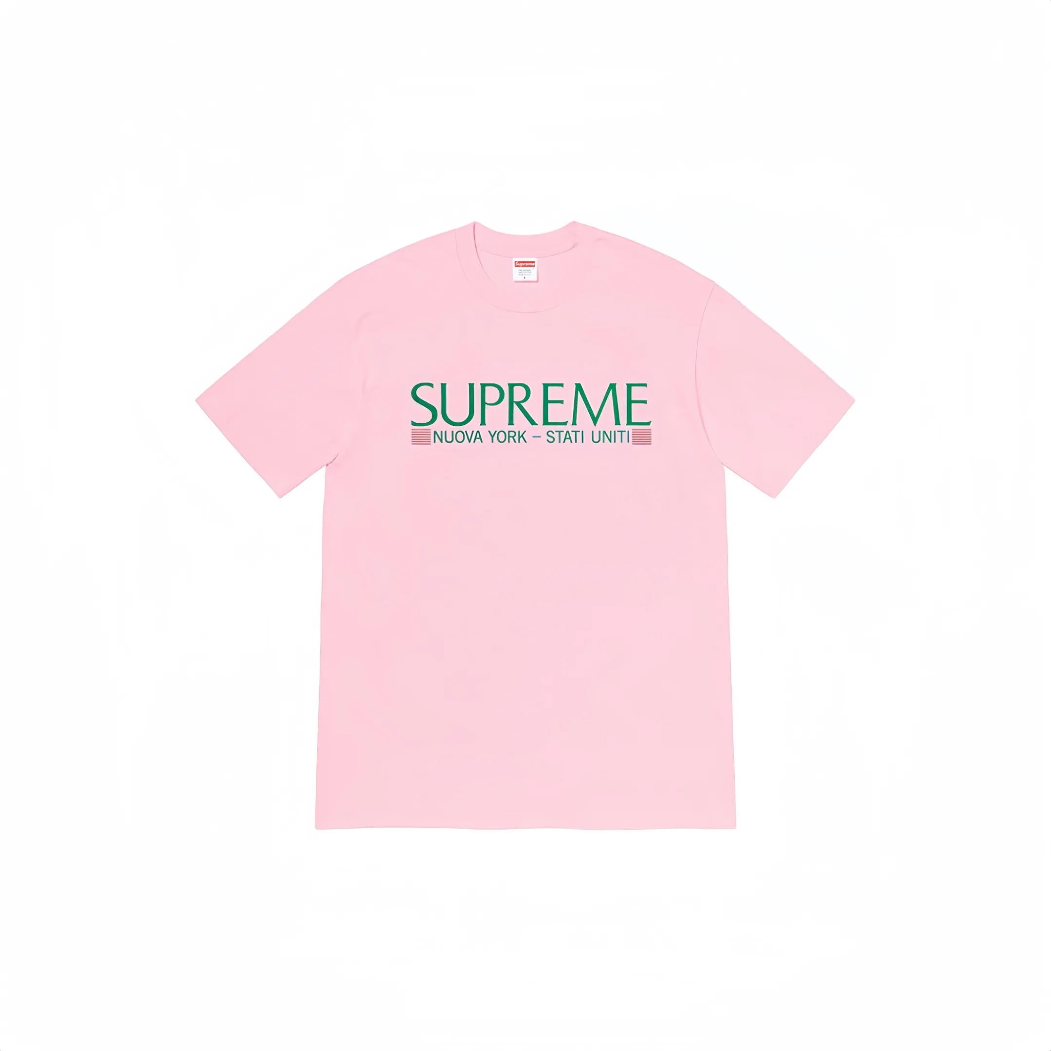 #S07 P110💰 Supreme Week 1 Nuova York Tee letter printed logo round neck short-sleeved T-shirt for men and women is made of 260 grams of combed cotton double yarn. From fabrics to accessories, all three standards are complete and follow ZP. Imported Matsui company's slurry printing will never crack. The whole piece is made of three-needle five-thread technology. The neckline-shoulder seam-sleeve seam is double-lined, which looks more three-dimensional and textured.) It is the same process as the authentic original version, and has a classic version. Feel free to compare zp. The whole piece adopts three-needle five-thread craftsmanship (neckline-shoulder seam-sleeve seam double thread, which looks more three-dimensional and textured). It has the same craftsmanship as the original original, classic version. Color: Apricot Black Tibetan Orange Pink White Size: S M L XL XXL
