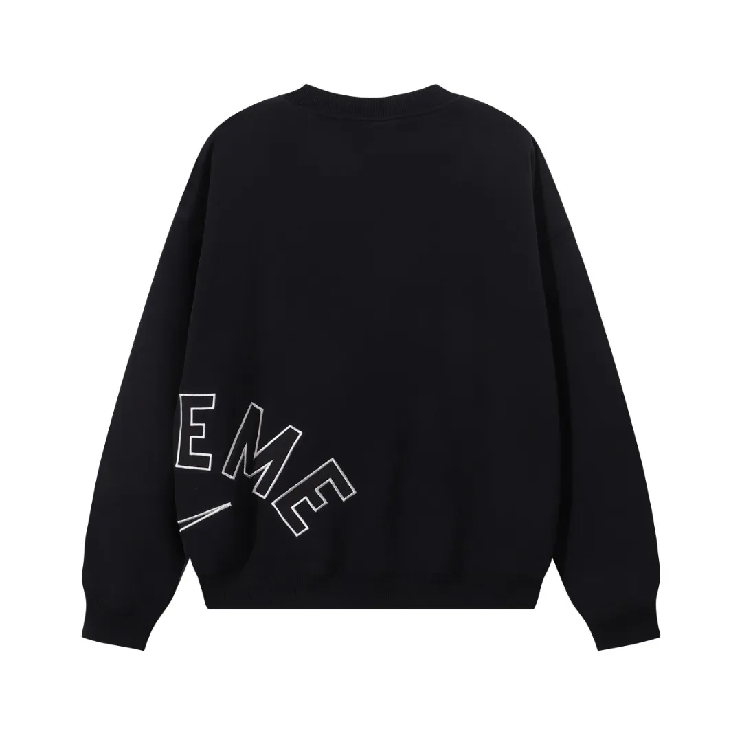 P180 sup joint nike embroidery velvet sweatshirt black gray SMLXL hooded (round neck) sweatshirt size chart size S M L XL bust 60 62 64 66 length 70 72 74 76 shoulder width 58 60 62 64
