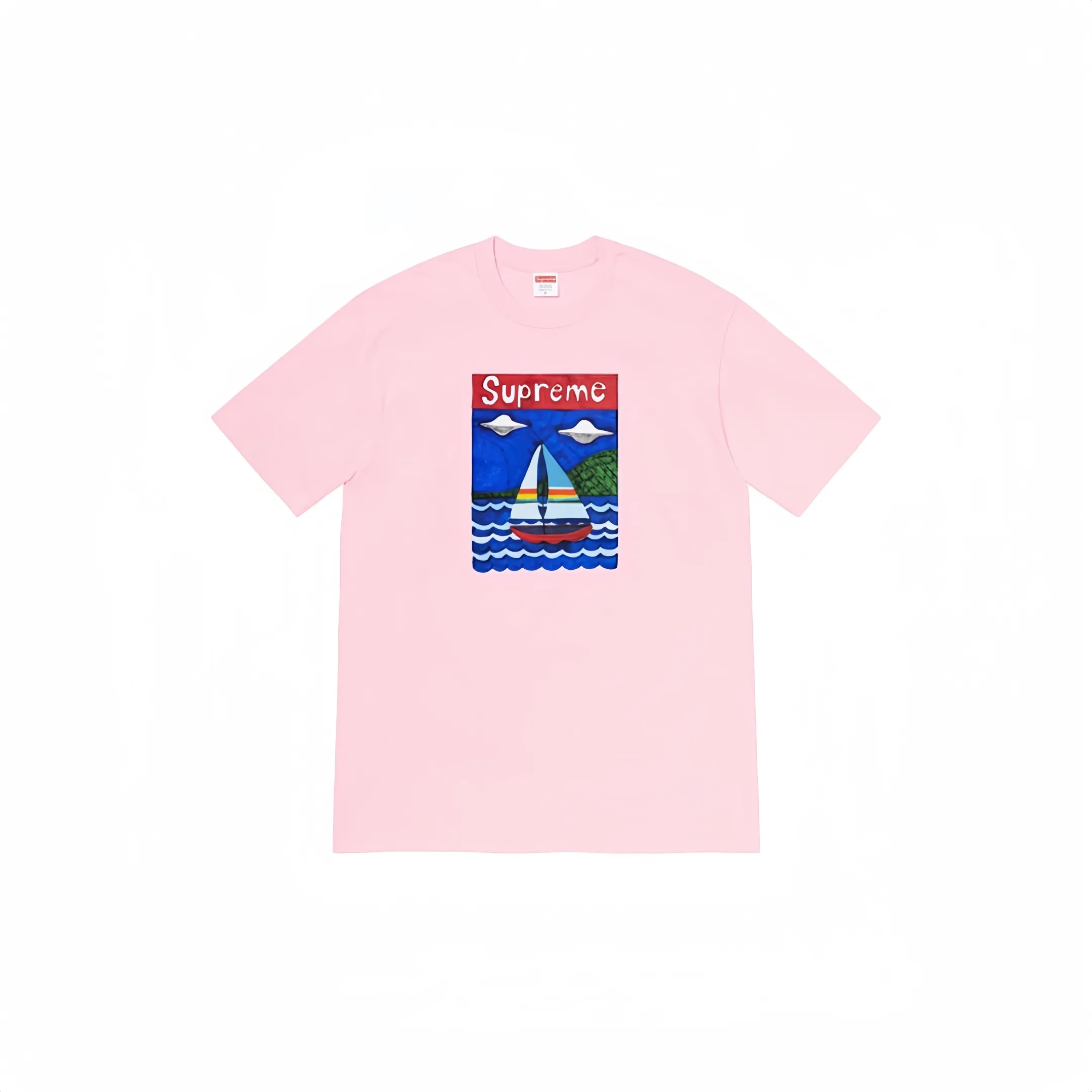 #S33 P110💰 Supreme SS20 Week 8 Sailboat Tee sailboat pattern letter round neck short-sleeved T-shirt is made of 260 grams of combed cotton double yarn. From fabrics to accessories, all three standards are complete and follow ZP. Imported Matsui company's slurry printing will never crack. The whole piece is made of three-needle five-thread technology. The neckline-shoulder seam-sleeve seam is double-lined, which looks more three-dimensional and textured.) The same process as the original version, classic version Feel free to compare zp. The whole piece adopts three-needle five-thread craftsmanship (neckline-shoulder seam-sleeve seam double thread, which looks more three-dimensional and textured). It has the same craftsmanship as the original original, classic version. Color: black, white, red, pink, navy blue, green, orange. Size: S M L XL XXL