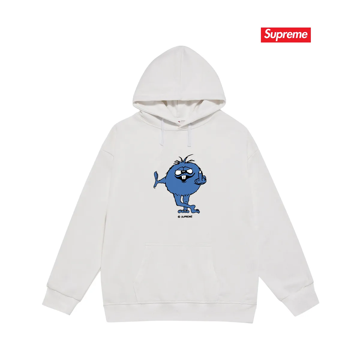 Style No. S2210 #terry P160💰 Plus velvet P170💰 SS24 trendy brand SUP funny boy hooded sweatshirt Made of 400g large terry 430g silver fox velvet (drop shoulder large version) fabric, soft texture and no pilling Imported environmentally friendly printing glue The pattern is bright and three-dimensional Quality 💥Same style for men and women The upper body is trendy Color: black white gray Size: S M L XL XXL
