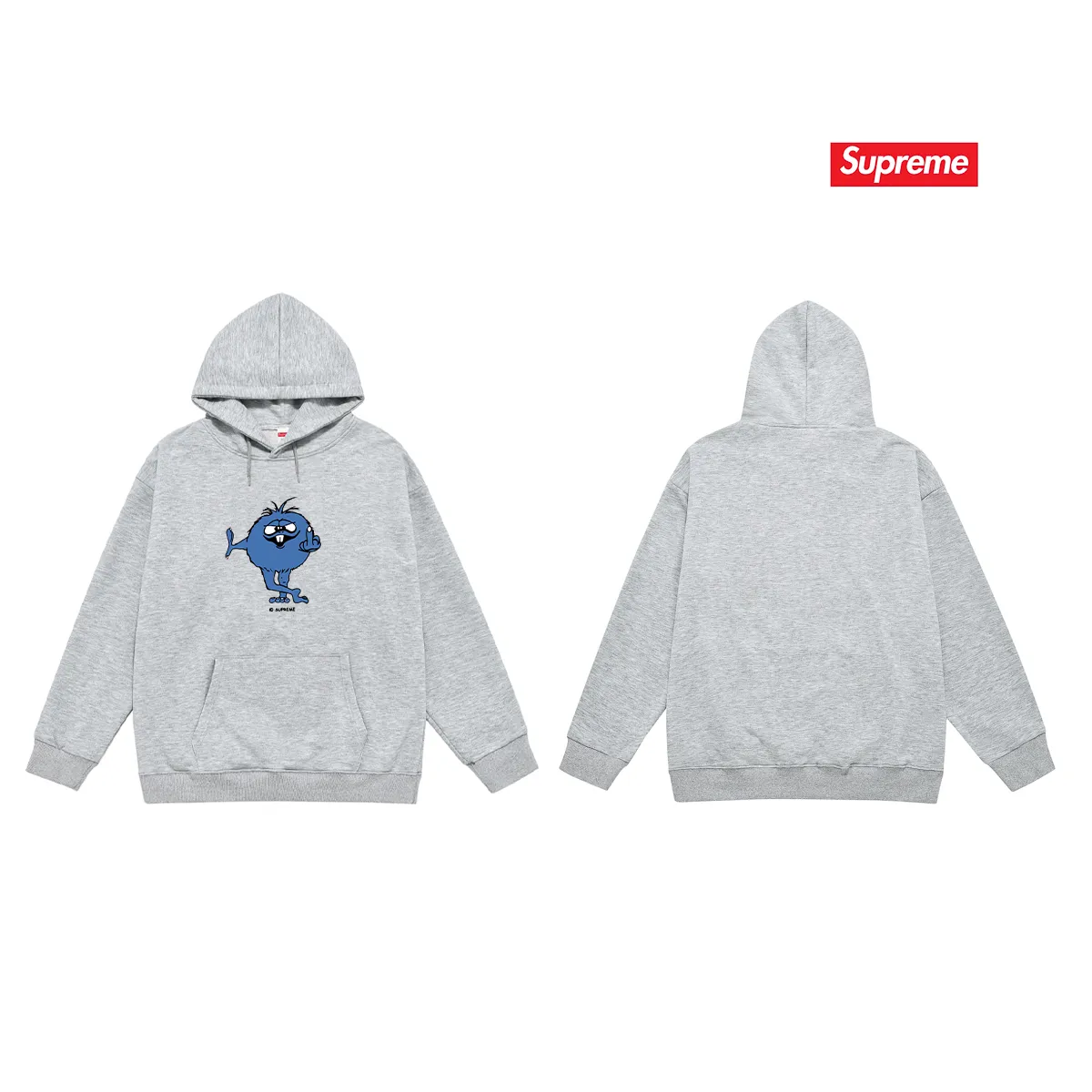 Style No. S2210 #terry P160💰 Plus velvet P170💰 SS24 trendy brand SUP funny boy hooded sweatshirt Made of 400g large terry 430g silver fox velvet (drop shoulder large version) fabric, soft texture and no pilling Imported environmentally friendly printing glue The pattern is bright and three-dimensional Quality 💥Same style for men and women The upper body is trendy Color: black white gray Size: S M L XL XXL