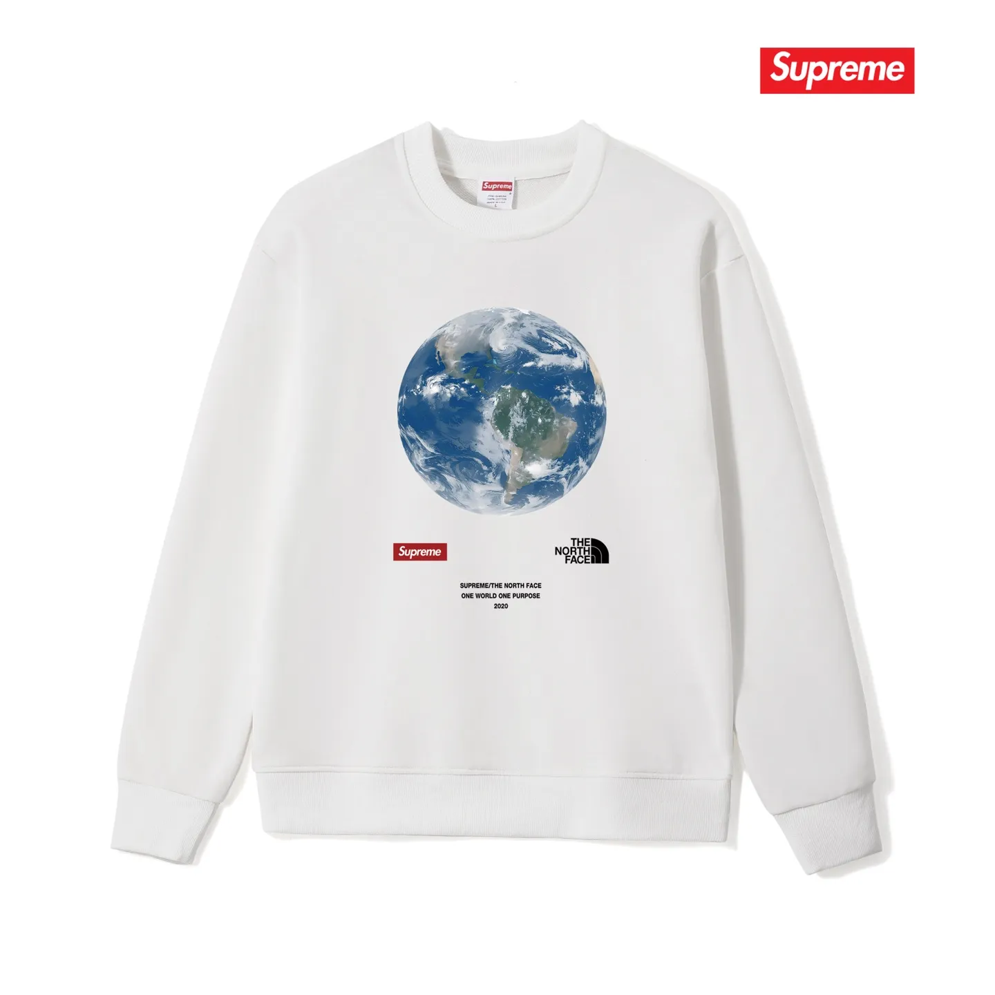 Style No. S1156 #terry p150💰 plus fleece 160💰 20SS One World Tee One Earth Charity Round Neck Sweater Made of 400g large terry (drop shoulder large version) fabric, soft and non-pilling, imported environmentally friendly printing glue, bright and three-dimensional pattern, quality 💥same style, trendy upper body, color: black, white, gray, size: S M L XL XXL