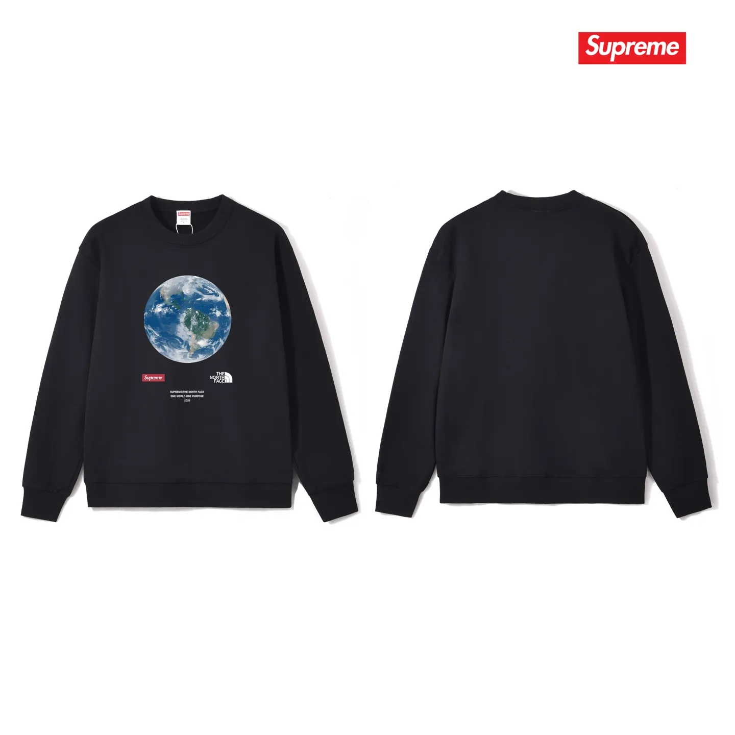 Style No. S1156 #terry p150💰 plus fleece 160💰 20SS One World Tee One Earth Charity Round Neck Sweater Made of 400g large terry (drop shoulder large version) fabric, soft and non-pilling, imported environmentally friendly printing glue, bright and three-dimensional pattern, quality 💥same style, trendy upper body, color: black, white, gray, size: S M L XL XXL