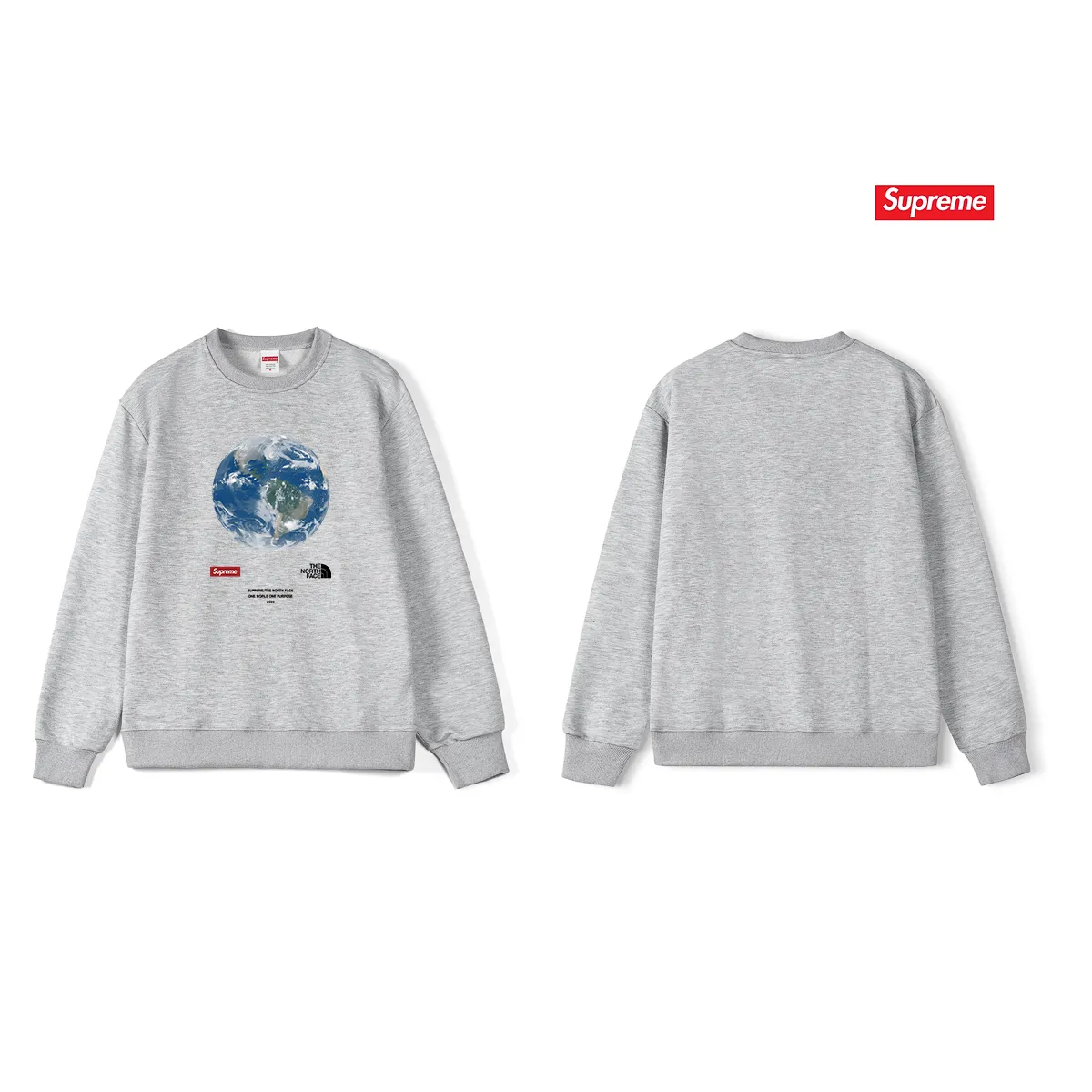 Style No. S1156 #terry p150💰 plus fleece 160💰 20SS One World Tee One Earth Charity Round Neck Sweater Made of 400g large terry (drop shoulder large version) fabric, soft and non-pilling, imported environmentally friendly printing glue, bright and three-dimensional pattern, quality 💥same style, trendy upper body, color: black, white, gray, size: S M L XL XXL