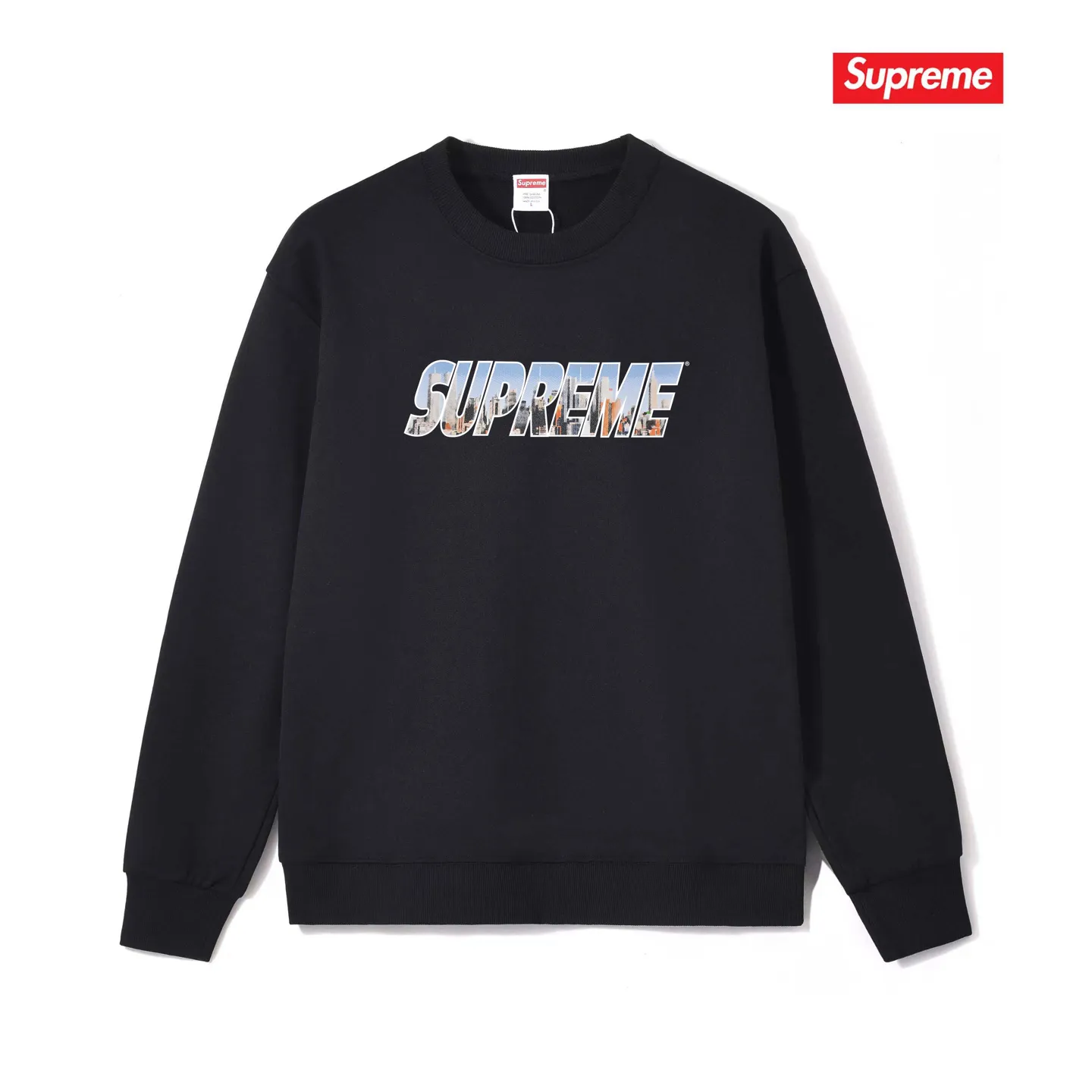 Style No. S1065 #terry p150💰 Velvet 160💰 Supreme FW23 Autumn and Winter Series WEEK1 GOTHAM TEE Gotham City letter Logo round neck sweatshirt Made of 400 grams of large terry (drop shoulder large version) fabric, soft texture and no pilling Imported environmentally friendly printing glue The pattern is bright and three-dimensional Quality 💥 Same style for men and women The upper body is trendy Color: black white gray Size: S M L XL XXL