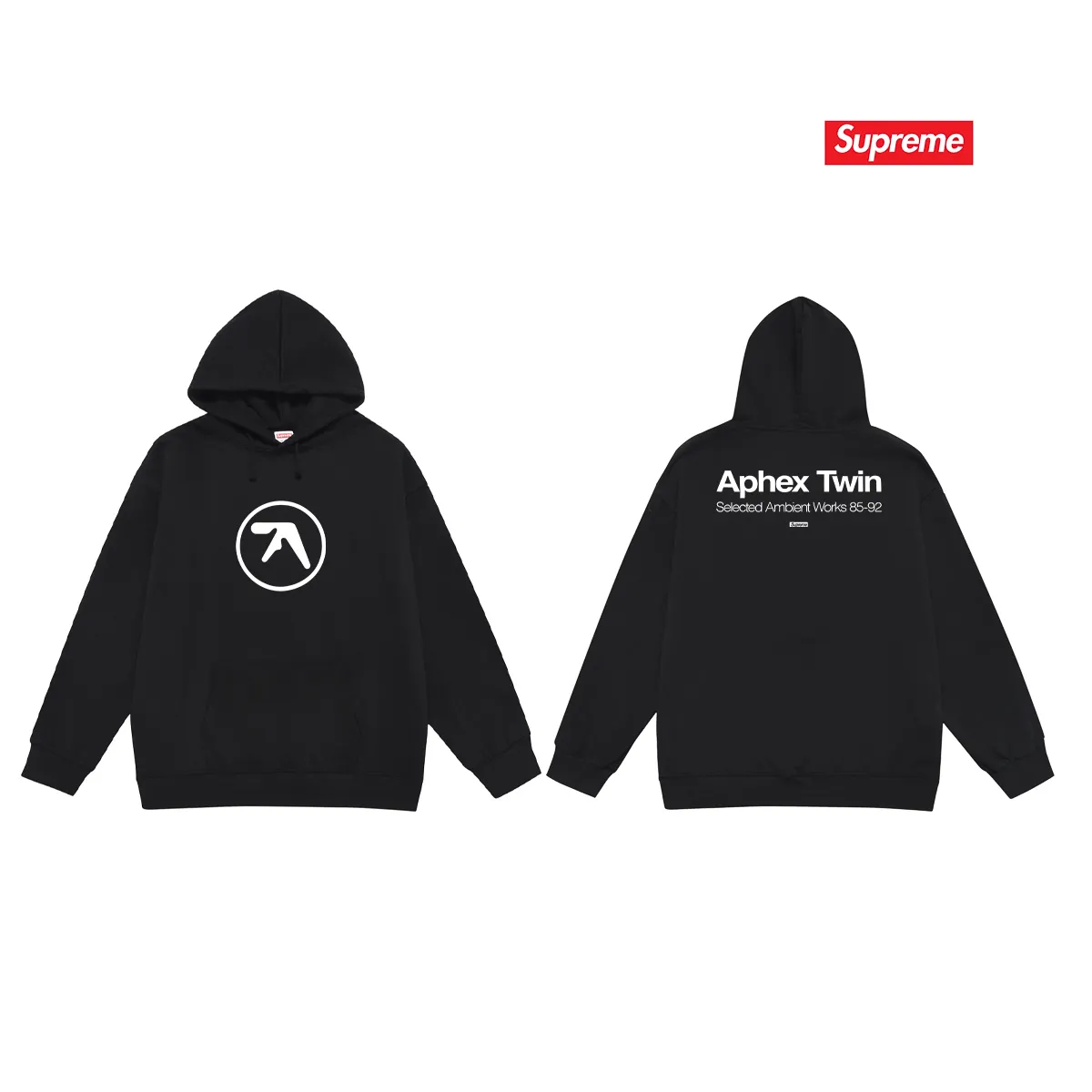 Style number S2131 #terry P160💰 Velvet P170💰 Aphex Twin joint model SS25 WEEK2 Ambient Works Tee printed hooded sweatshirt Made of 400g large terry 430g silver fox velvet (drop shoulder large version) fabric, soft texture and no pilling, imported environmentally friendly printing glue, bright and three-dimensional pattern, high quality 💥Same style for men and women, the upper body is trendy Color: Black White Gray Size: S M L XL XXL