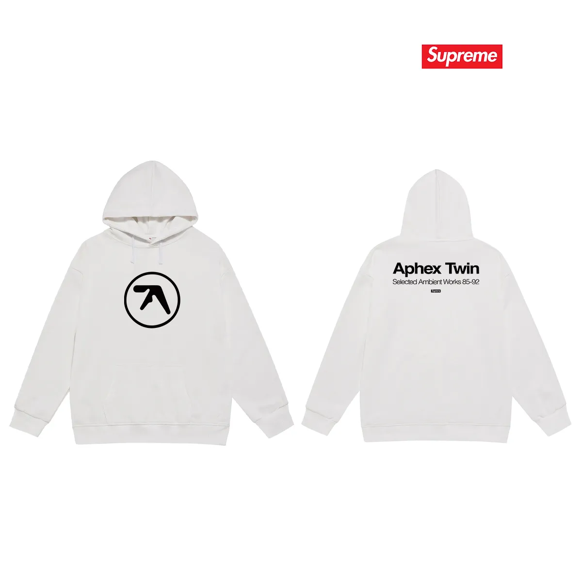 Style number S2131 #terry P160💰 Velvet P170💰 Aphex Twin joint model SS25 WEEK2 Ambient Works Tee printed hooded sweatshirt Made of 400g large terry 430g silver fox velvet (drop shoulder large version) fabric, soft texture and no pilling, imported environmentally friendly printing glue, bright and three-dimensional pattern, high quality 💥Same style for men and women, the upper body is trendy Color: Black White Gray Size: S M L XL XXL