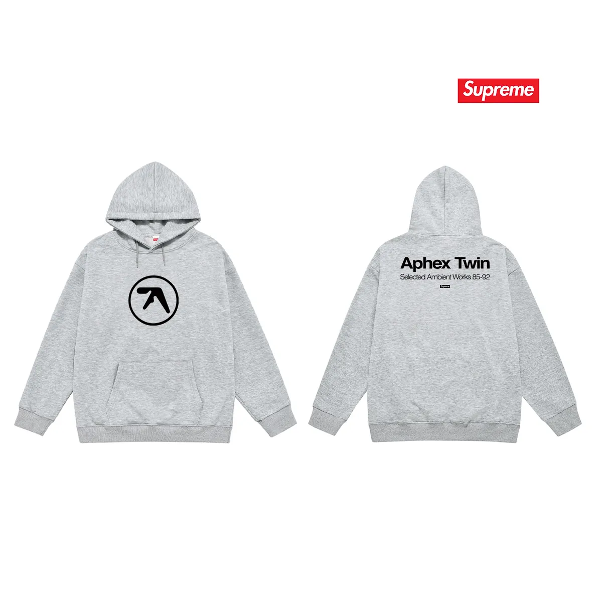 Style number S2131 #terry P160💰 Velvet P170💰 Aphex Twin joint model SS25 WEEK2 Ambient Works Tee printed hooded sweatshirt Made of 400g large terry 430g silver fox velvet (drop shoulder large version) fabric, soft texture and no pilling, imported environmentally friendly printing glue, bright and three-dimensional pattern, high quality 💥Same style for men and women, the upper body is trendy Color: Black White Gray Size: S M L XL XXL