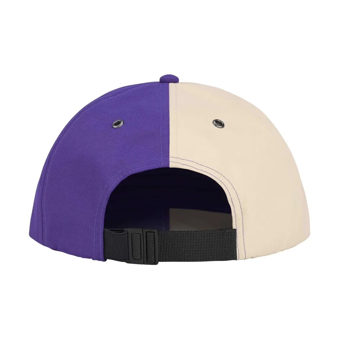 S386💰p150 Supreme 24SS TNF SPLIT 6-PANEL color-blocked embroidered logo peaked cap Color: black, purple and white, camouflage