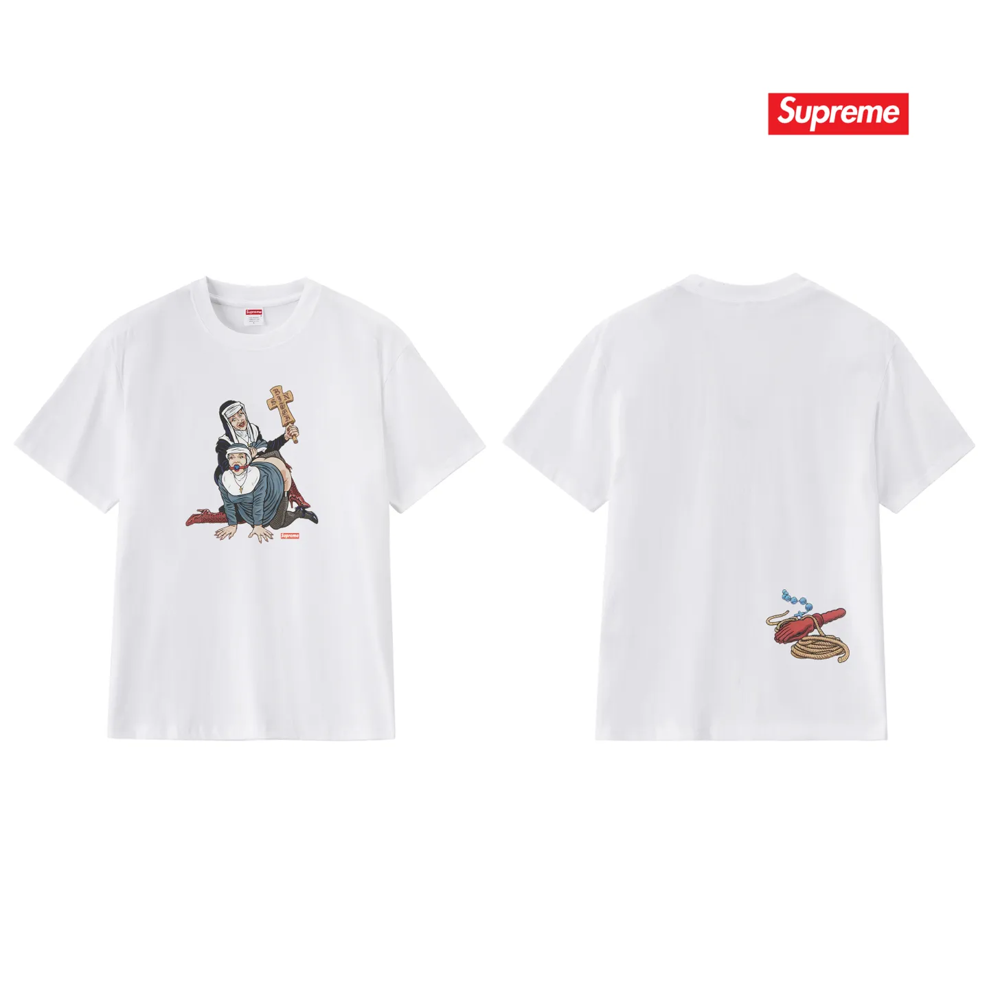 S196 P110💰 Sup American trendy printed short-sleeved loose ins casual versatile men's and women's new summer tops and trendy brand T-shirts. Loose fit. Made of 260g combed cotton double yarn. All three standards are complete from fabrics to accessories. ZP. Imported Matsui company's slurry printing will never crack. The whole piece adopts three-needle five-thread technology. The neckline-shoulder seam-sleeve seam is double-lined, which looks more three-dimensional and textured. The same process as the original version, classic version. Feel free to compare zp. The whole piece adopts three-needle five-thread craftsmanship (neckline-shoulder seam-sleeve seam double thread, which looks more three-dimensional and textured). It has the same craftsmanship as the original original, classic version. Color: black, white, light gray, pink, navy. Size: S M L XL XXL