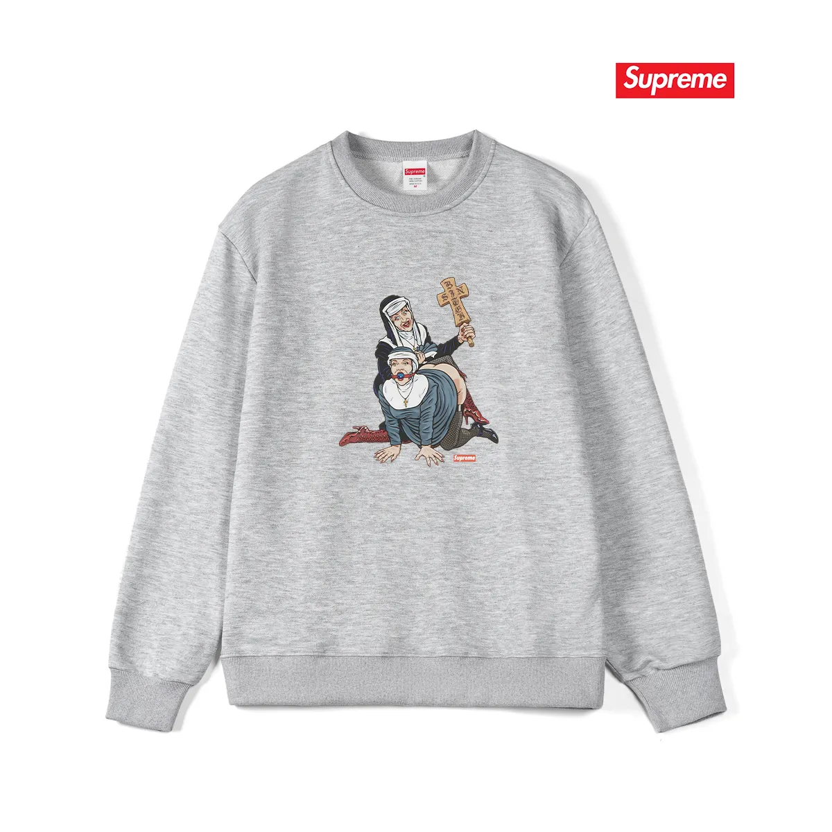 Style No. S1196 #terry p150💰 Plus velvet 160💰 Sup American trendy brand round neck sweatshirt Made of 400g large terry (drop shoulder large version) fabric, soft texture and no pilling Imported environmentally friendly printing glue The pattern is bright and three-dimensional Quality💥Same style for men and women The upper body is trendy Color: black white gray Size: S M L XL XXL