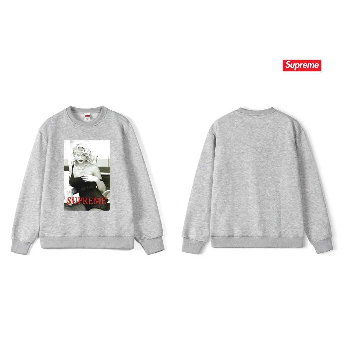 Style No. S1048 #terry p150💰 Velvet 160💰 Supreme Nike co-branded series Week 8 Anna Nicole Smith Tee Anna Nicole Smith pattern printed round neck sweatshirt Made of 400 grams of large terry (drop shoulder large version) fabric, soft texture and no pilling Imported environmentally friendly printing glue The pattern is bright and three-dimensional Quality 💥 Same style for men and women The upper body is trendy Color: black white gray Size: S M L XL XXL
