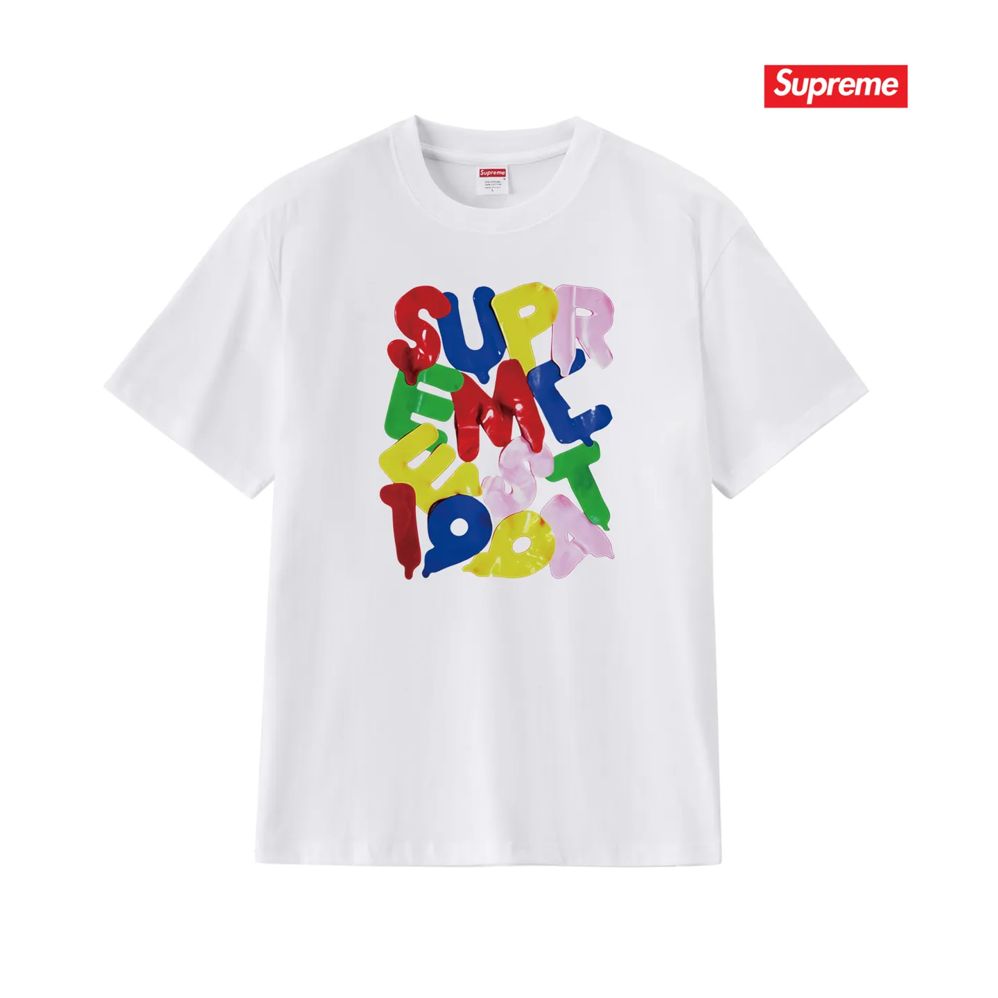 S200 P110💰 Sup high version Week 1 Balloons Tee Balloon style Logo round neck short-sleeved T-shirt Loose fit Made of 260g combed cotton double yarn All three standards are complete from fabrics to accessories ZP Imported Matsui company's slurry printing will never crack The whole piece adopts three-needle five-thread technology The neckline-shoulder seam-sleeve seam is double-lined, looking more three-dimensional and textured) The same process as the authentic original, classic version Feel free to compare zp. The whole piece adopts three-needle five-thread craftsmanship (neckline-shoulder seam-sleeve seam double thread, which looks more three-dimensional and textured). It has the same craftsmanship as the original original, classic version. Color: black, white, light gray, pink, navy. Size: S M L XL XXL