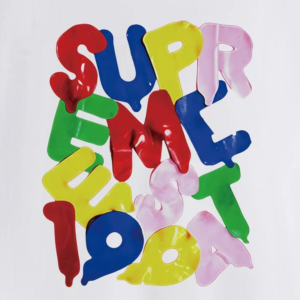S200 P110💰 Sup high version Week 1 Balloons Tee Balloon style Logo round neck short-sleeved T-shirt Loose fit Made of 260g combed cotton double yarn All three standards are complete from fabrics to accessories ZP Imported Matsui company's slurry printing will never crack The whole piece adopts three-needle five-thread technology The neckline-shoulder seam-sleeve seam is double-lined, looking more three-dimensional and textured) The same process as the authentic original, classic version Feel free to compare zp. The whole piece adopts three-needle five-thread craftsmanship (neckline-shoulder seam-sleeve seam double thread, which looks more three-dimensional and textured). It has the same craftsmanship as the original original, classic version. Color: black, white, light gray, pink, navy. Size: S M L XL XXL