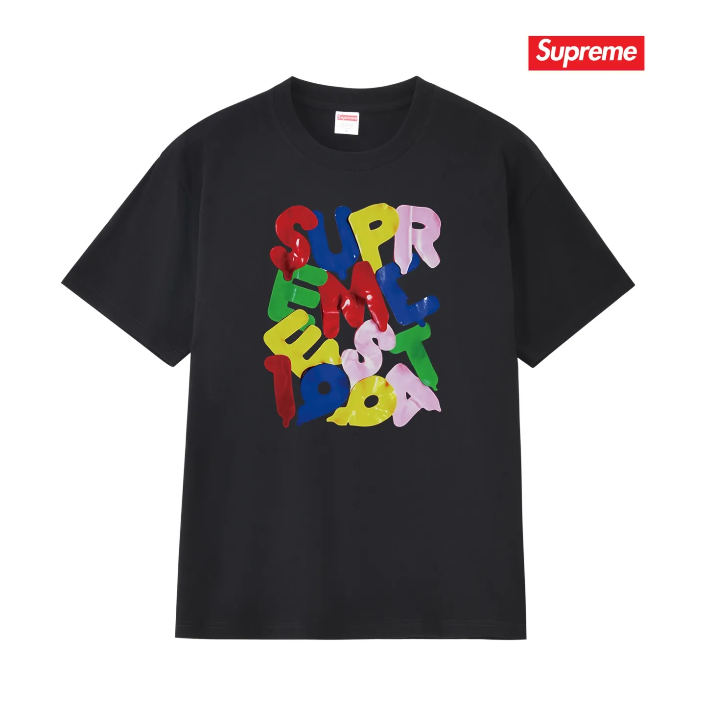 S200 P110💰 Sup high version Week 1 Balloons Tee Balloon style Logo round neck short-sleeved T-shirt Loose fit Made of 260g combed cotton double yarn All three standards are complete from fabrics to accessories ZP Imported Matsui company's slurry printing will never crack The whole piece adopts three-needle five-thread technology The neckline-shoulder seam-sleeve seam is double-lined, looking more three-dimensional and textured) The same process as the authentic original, classic version Feel free to compare zp. The whole piece adopts three-needle five-thread craftsmanship (neckline-shoulder seam-sleeve seam double thread, which looks more three-dimensional and textured). It has the same craftsmanship as the original original, classic version. Color: black, white, light gray, pink, navy. Size: S M L XL XXL