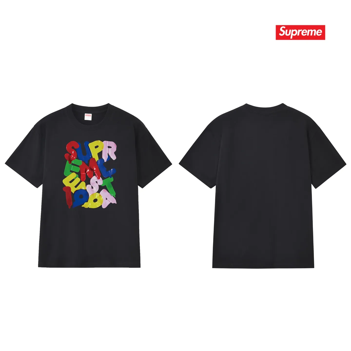 S200 P110💰 Sup high version Week 1 Balloons Tee Balloon style Logo round neck short-sleeved T-shirt Loose fit Made of 260g combed cotton double yarn All three standards are complete from fabrics to accessories ZP Imported Matsui company's slurry printing will never crack The whole piece adopts three-needle five-thread technology The neckline-shoulder seam-sleeve seam is double-lined, looking more three-dimensional and textured) The same process as the authentic original, classic version Feel free to compare zp. The whole piece adopts three-needle five-thread craftsmanship (neckline-shoulder seam-sleeve seam double thread, which looks more three-dimensional and textured). It has the same craftsmanship as the original original, classic version. Color: black, white, light gray, pink, navy. Size: S M L XL XXL