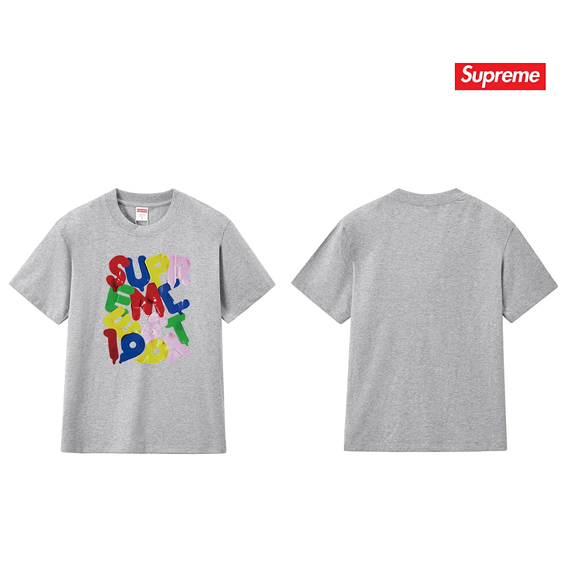 S200 P110💰 Sup high version Week 1 Balloons Tee Balloon style Logo round neck short-sleeved T-shirt Loose fit Made of 260g combed cotton double yarn All three standards are complete from fabrics to accessories ZP Imported Matsui company's slurry printing will never crack The whole piece adopts three-needle five-thread technology The neckline-shoulder seam-sleeve seam is double-lined, looking more three-dimensional and textured) The same process as the authentic original, classic version Feel free to compare zp. The whole piece adopts three-needle five-thread craftsmanship (neckline-shoulder seam-sleeve seam double thread, which looks more three-dimensional and textured). It has the same craftsmanship as the original original, classic version. Color: black, white, light gray, pink, navy. Size: S M L XL XXL